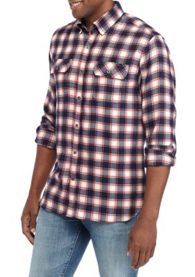 mens flannel shirts belk