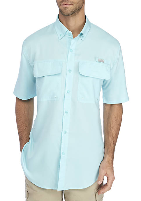 Solid Short Sleeve Fishing Shirt