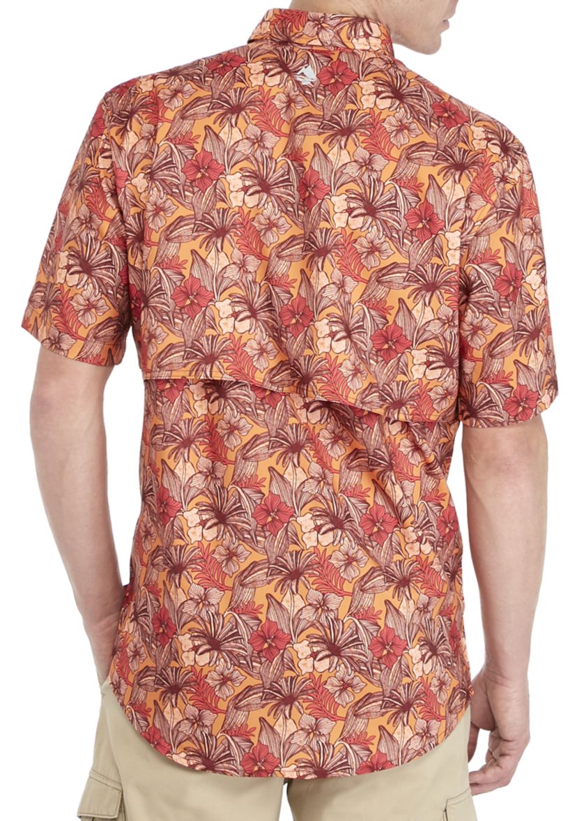 Printed Short Sleeve Fishing Shirt
