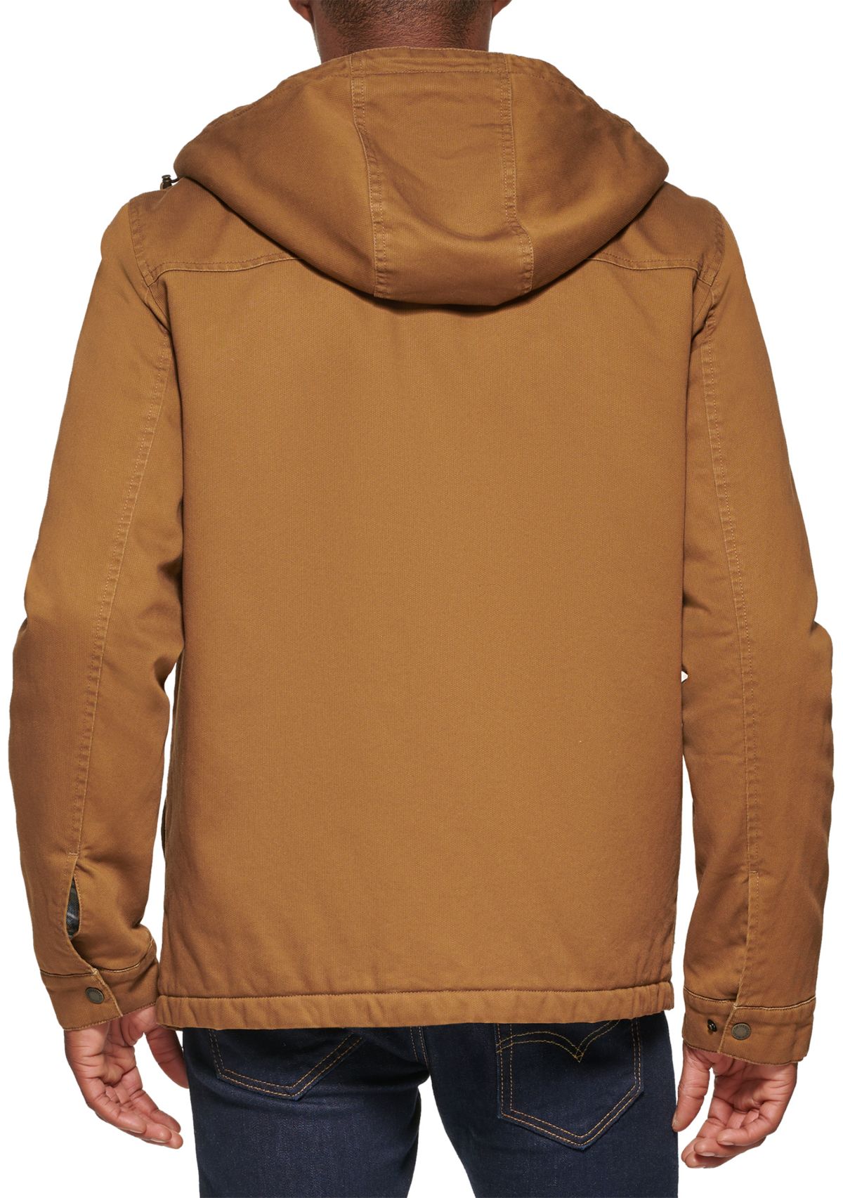 Mens Bedford Corduroy Workwear Jacket With Sherpa Lined Hood