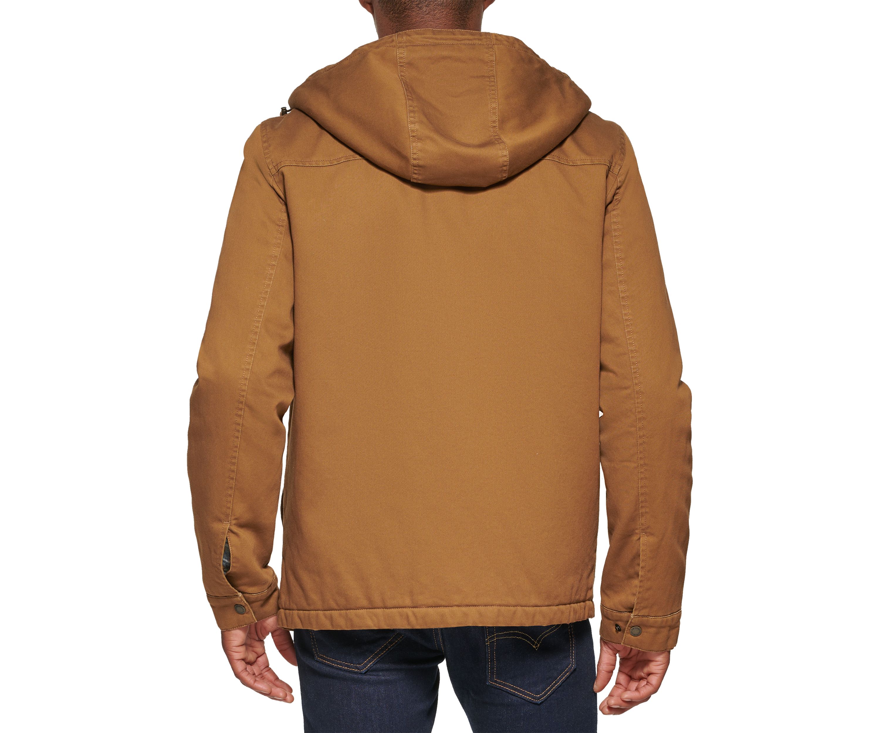 Mens Bedford Corduroy Workwear Jacket With Sherpa Lined Hood