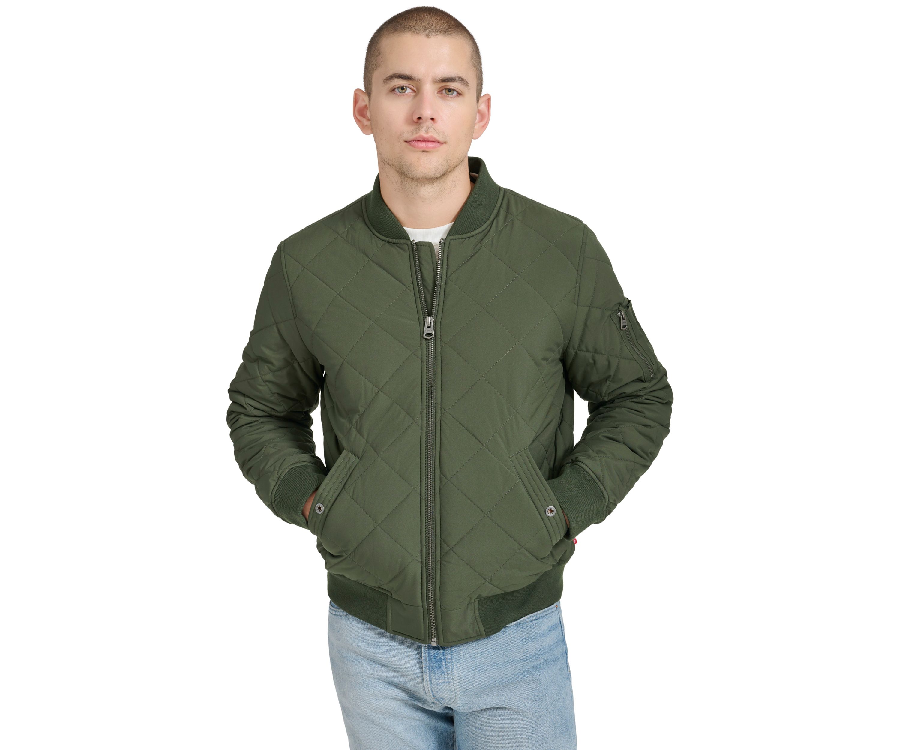 Mens Quilted Bomber Jacket 