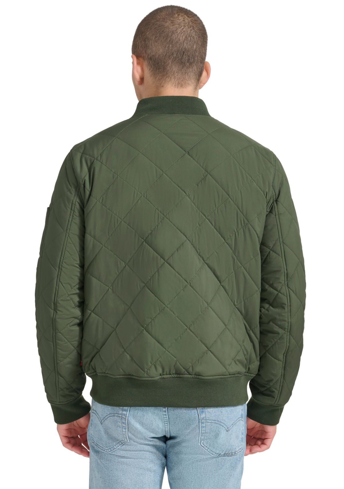 Mens Quilted Bomber Jacket 