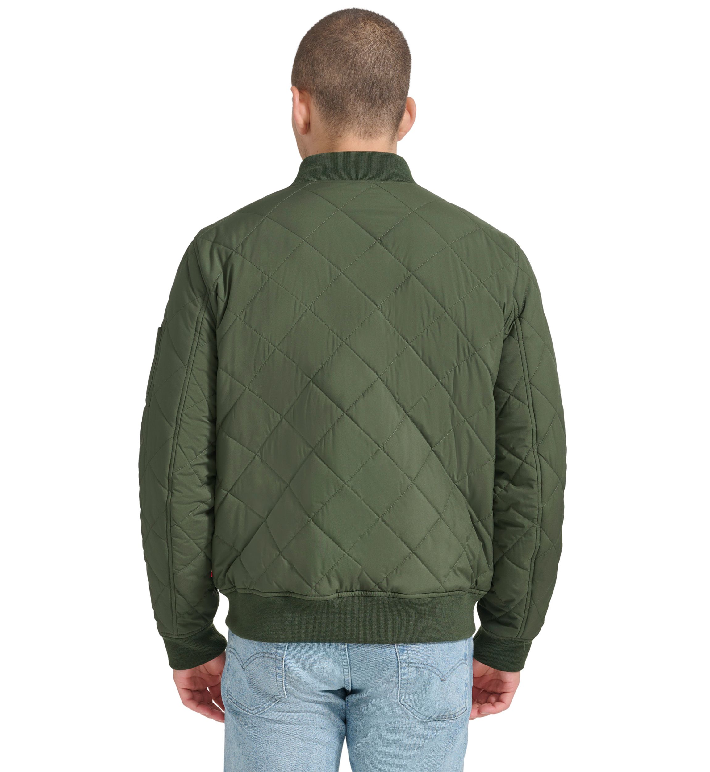 Mens Quilted Bomber Jacket 