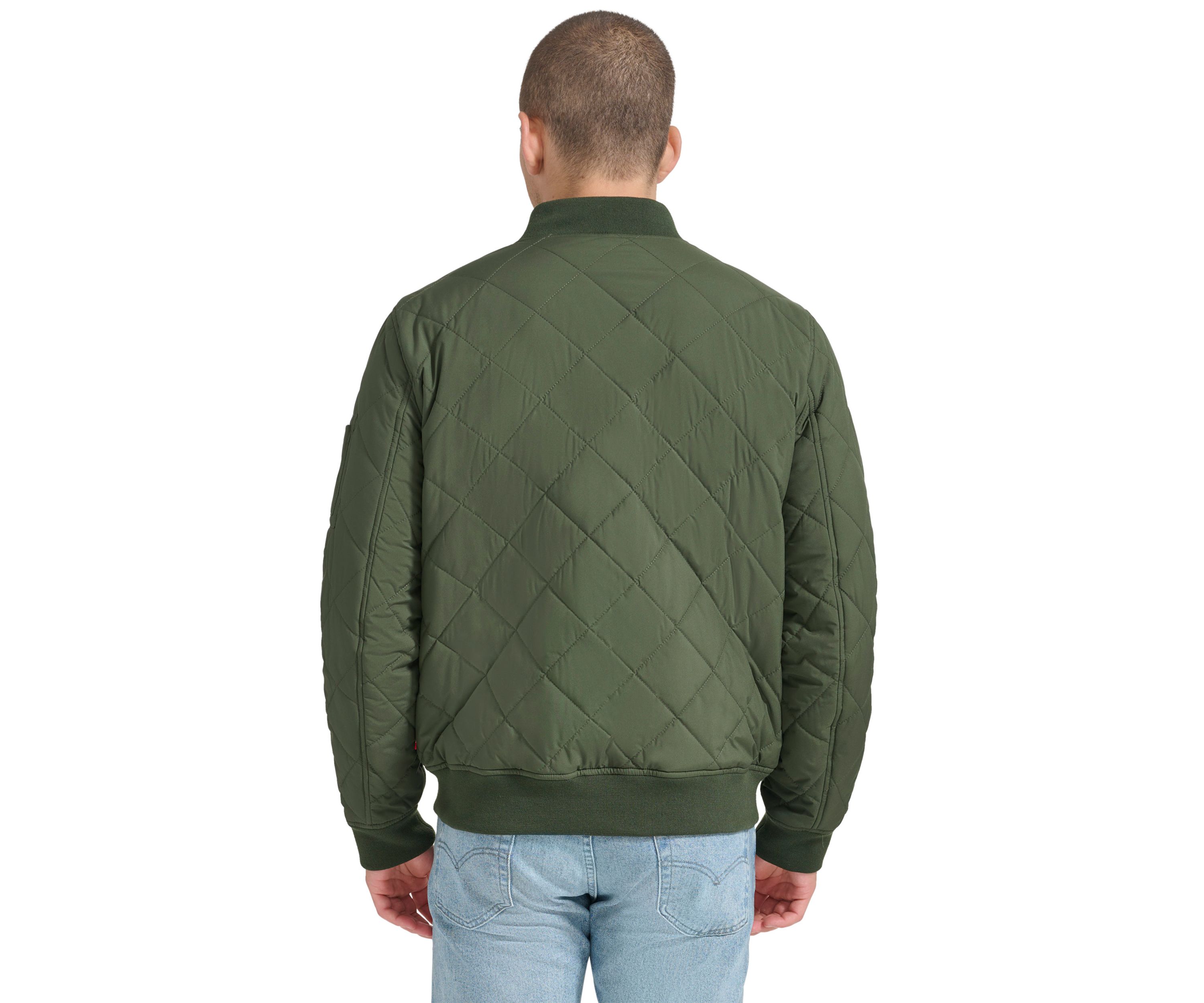 Mens Quilted Bomber Jacket 