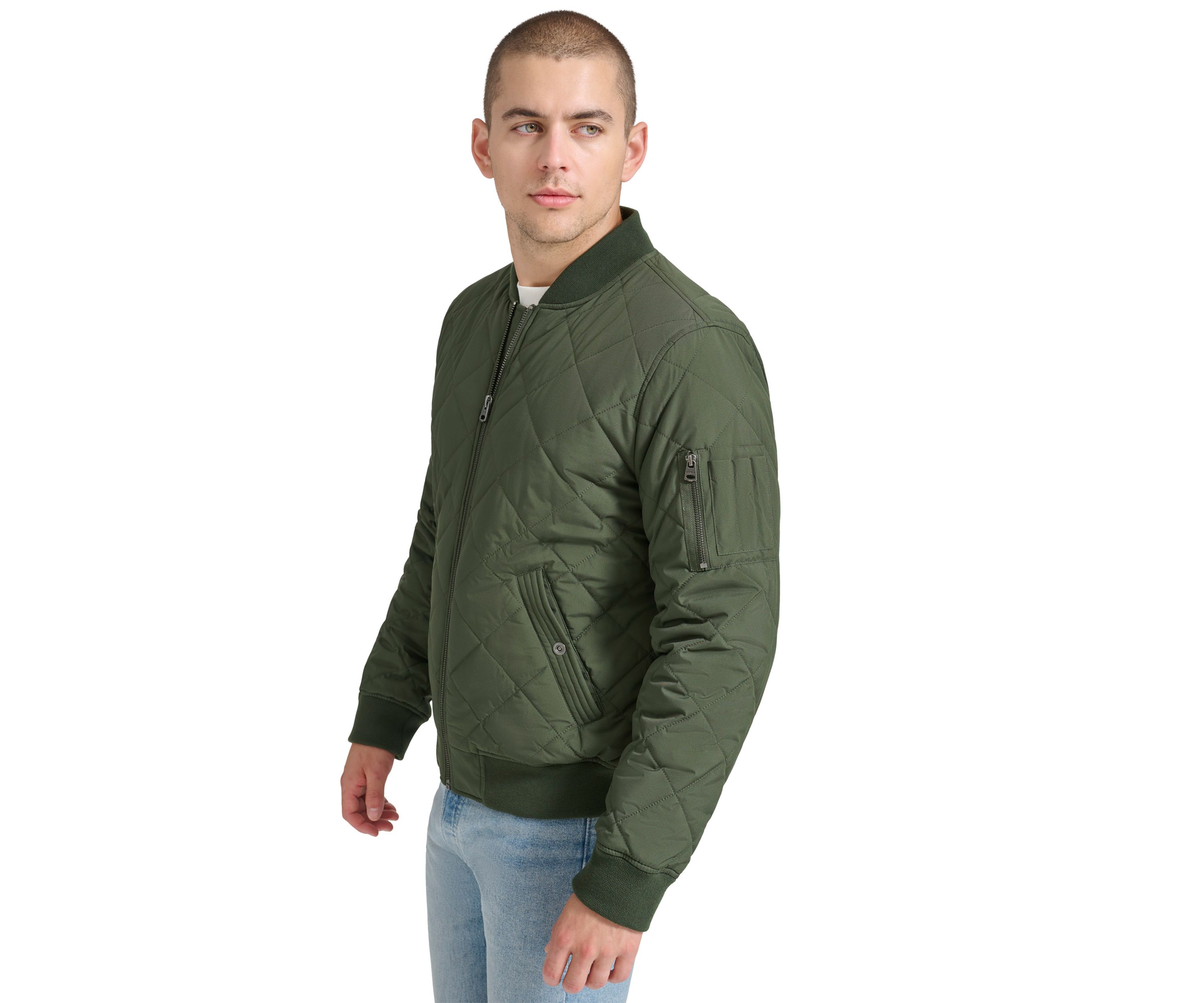 Mens Quilted Bomber Jacket 