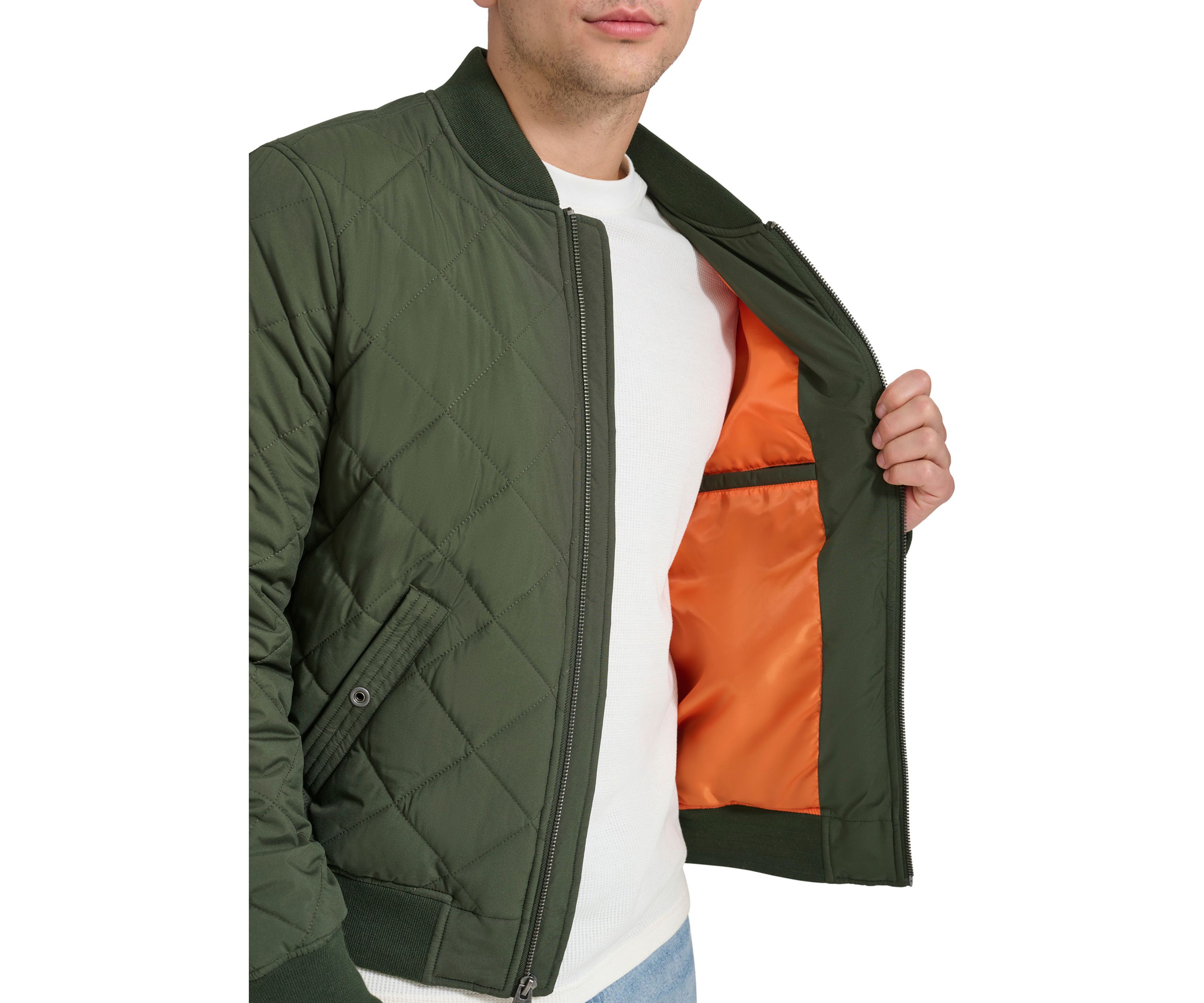 Mens Quilted Bomber Jacket 