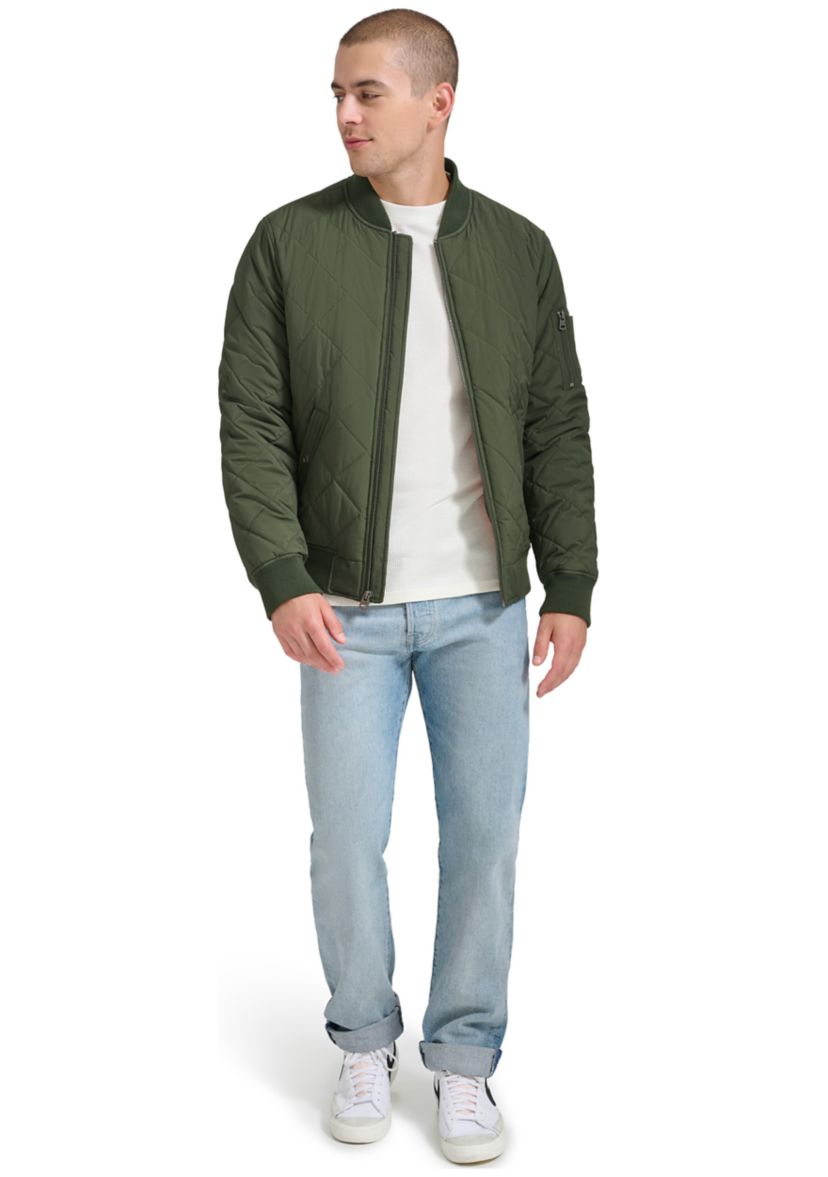 Mens Quilted Bomber Jacket 