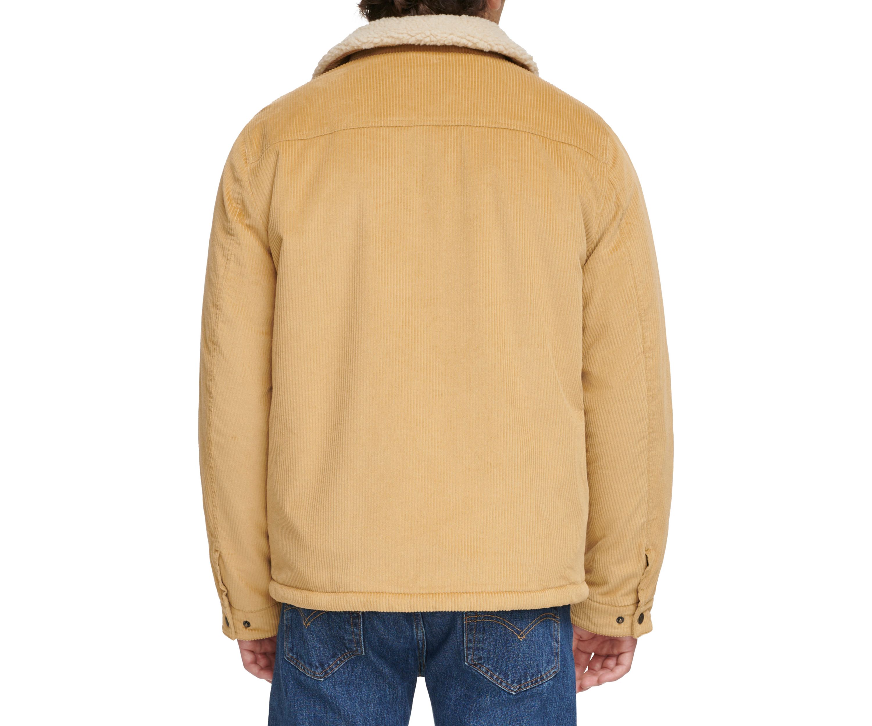 Mens Corduroy Jacket with Sherpa Lining and Collar