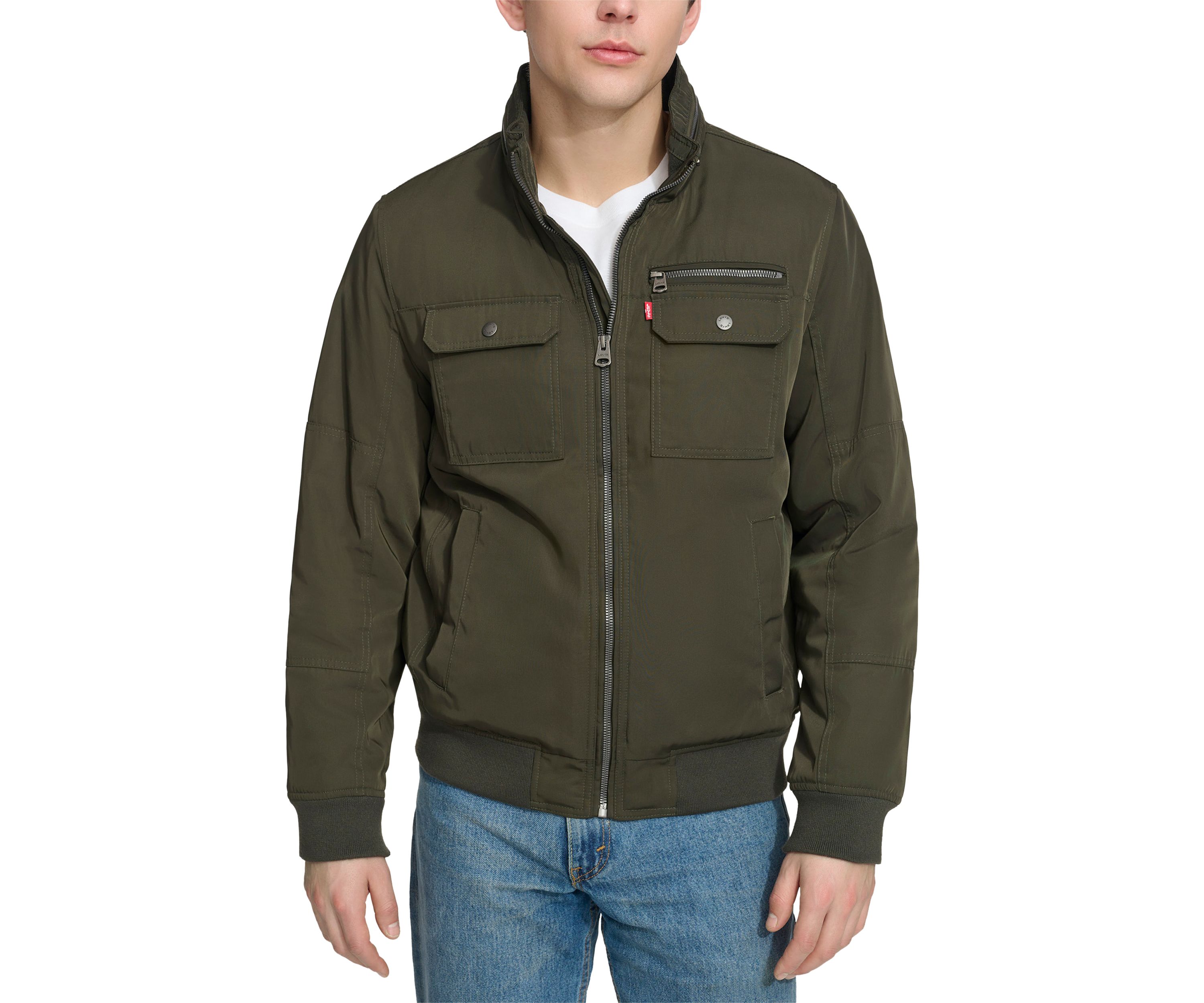 2 Chest Pocket Poly Twill Jacket 