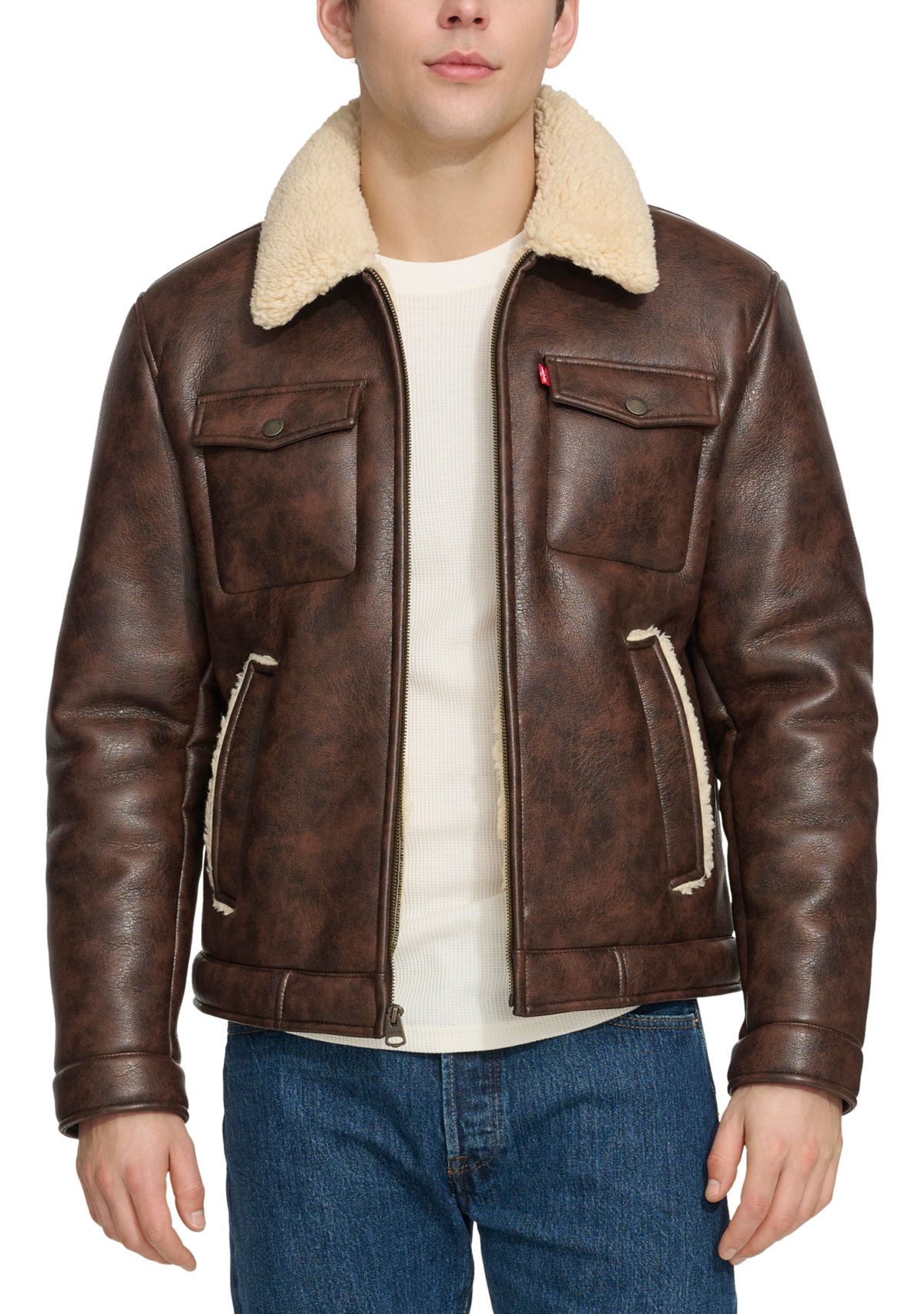 Faux Shearling Trucker Jacket 