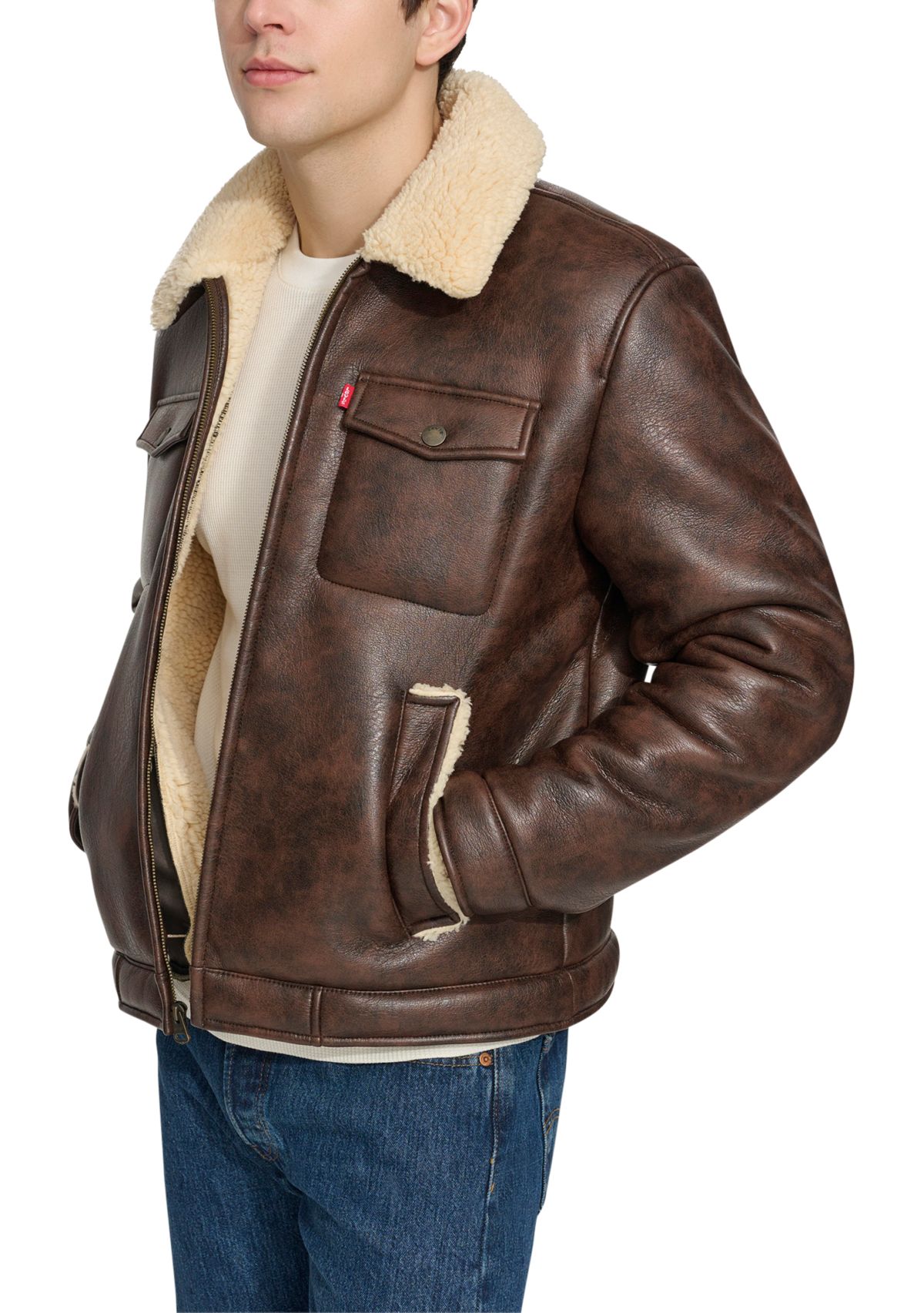 Faux Shearling Trucker Jacket 