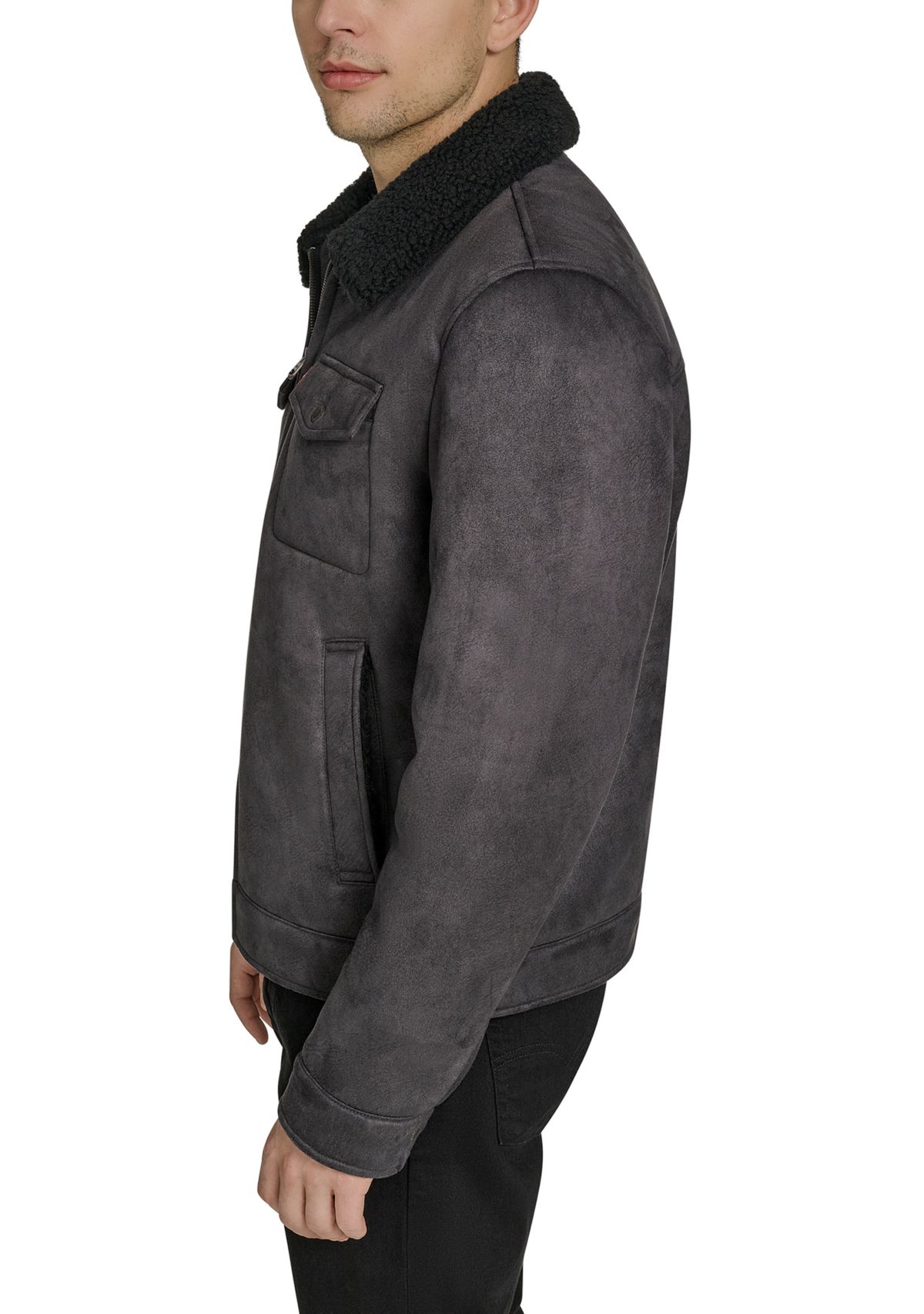 Faux Shearling Trucker Jacket 