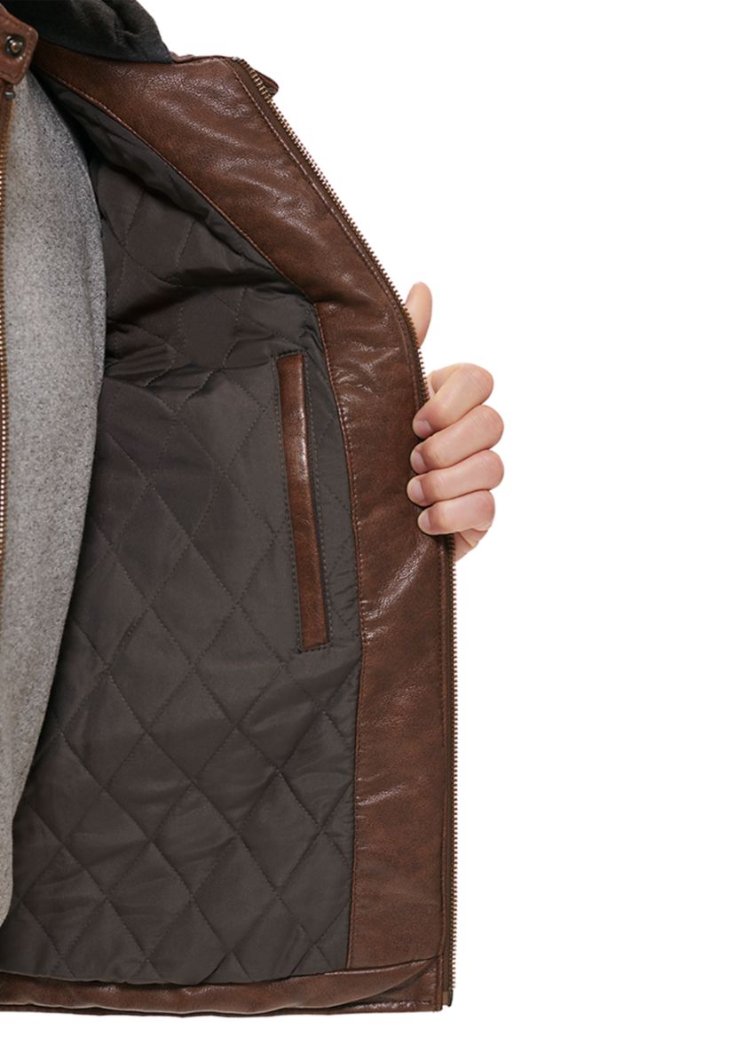 Mens Faux Leather Jacket