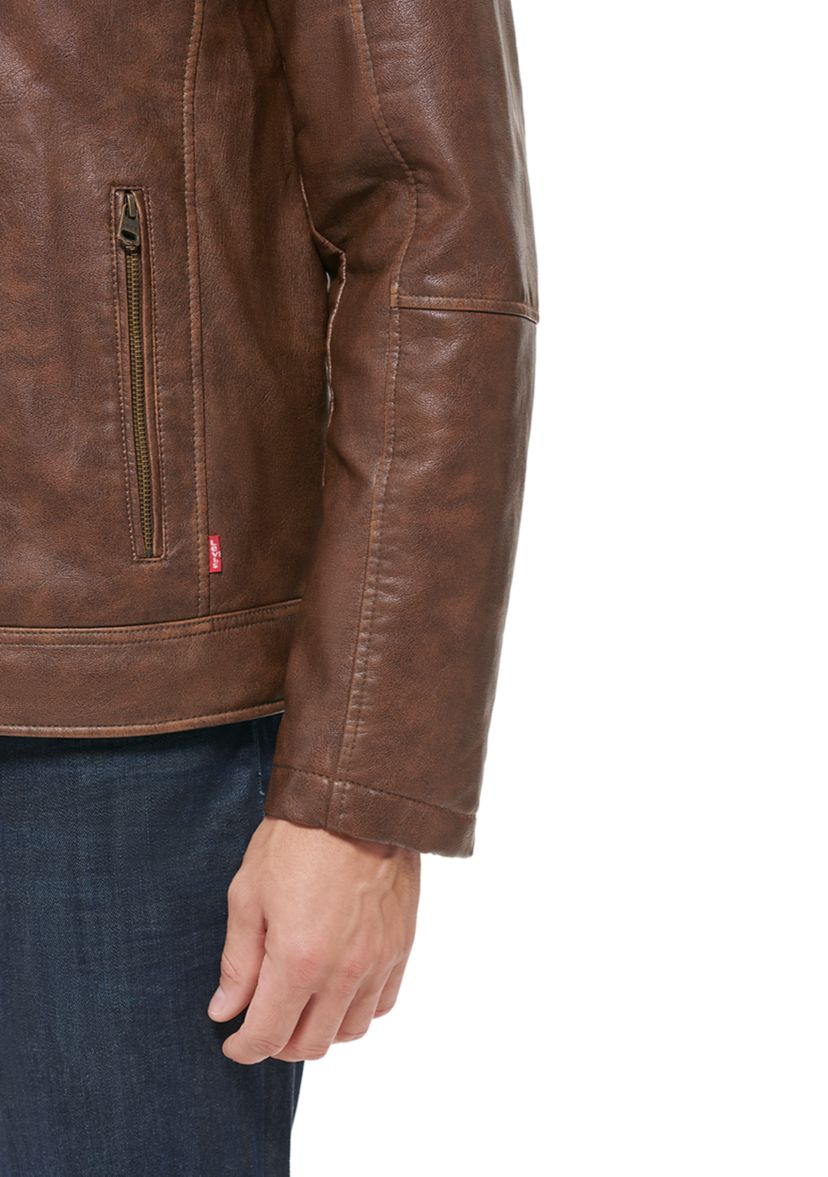 Mens Faux Leather Jacket