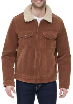 Levi's suede sherpa trucker on sale jacket