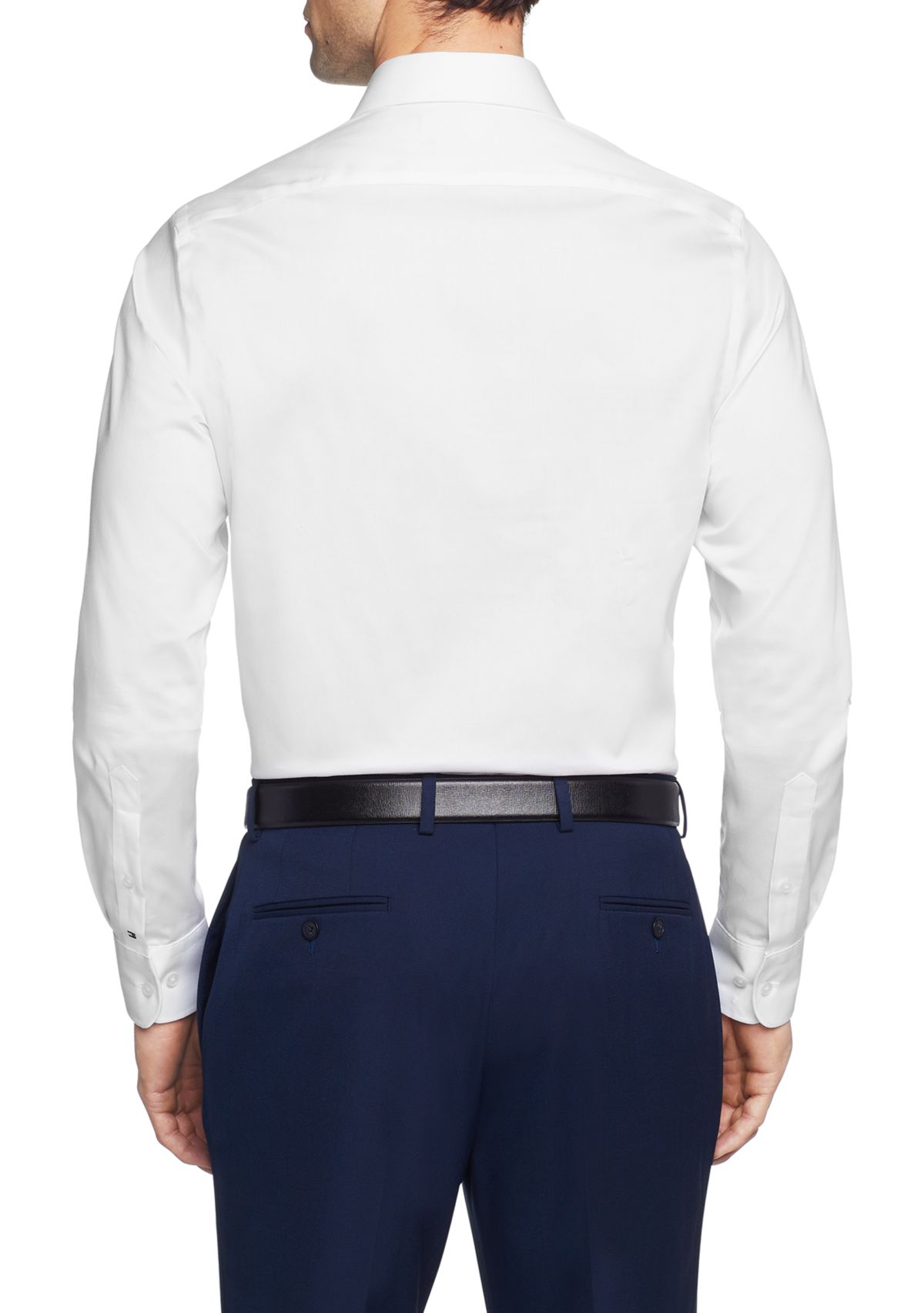 Mens TH Flex Slim Fit Twill Dress Shirt