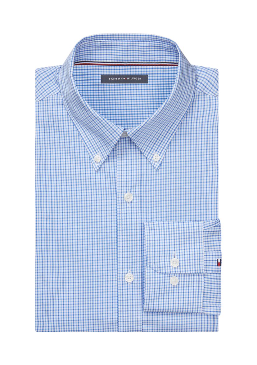 Mens TH Flex Slim Fit Twill Dress Shirt