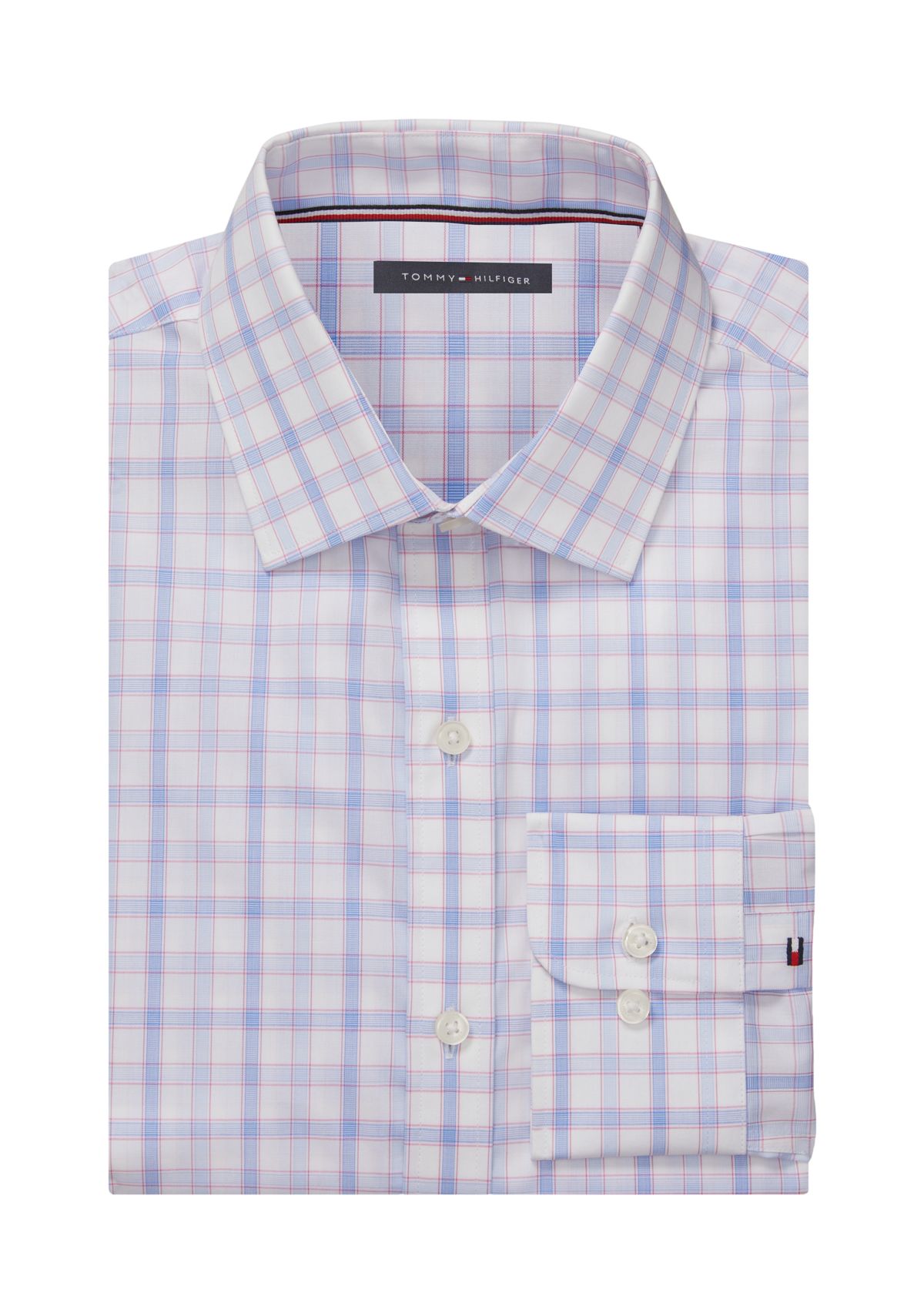 Mens TH Flex Slim Fit Twill Dress Shirt