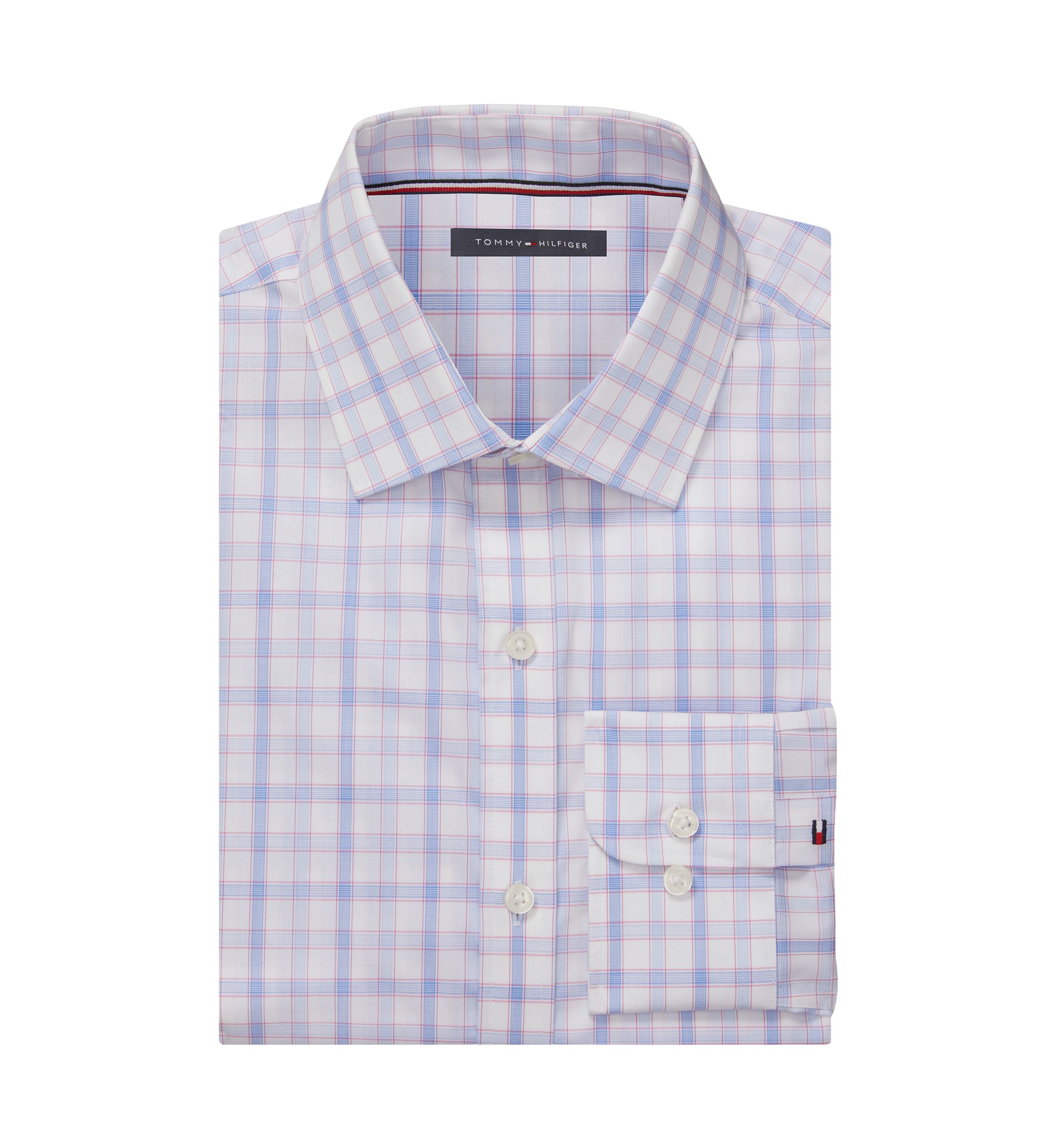 Mens TH Flex Slim Fit Twill Dress Shirt