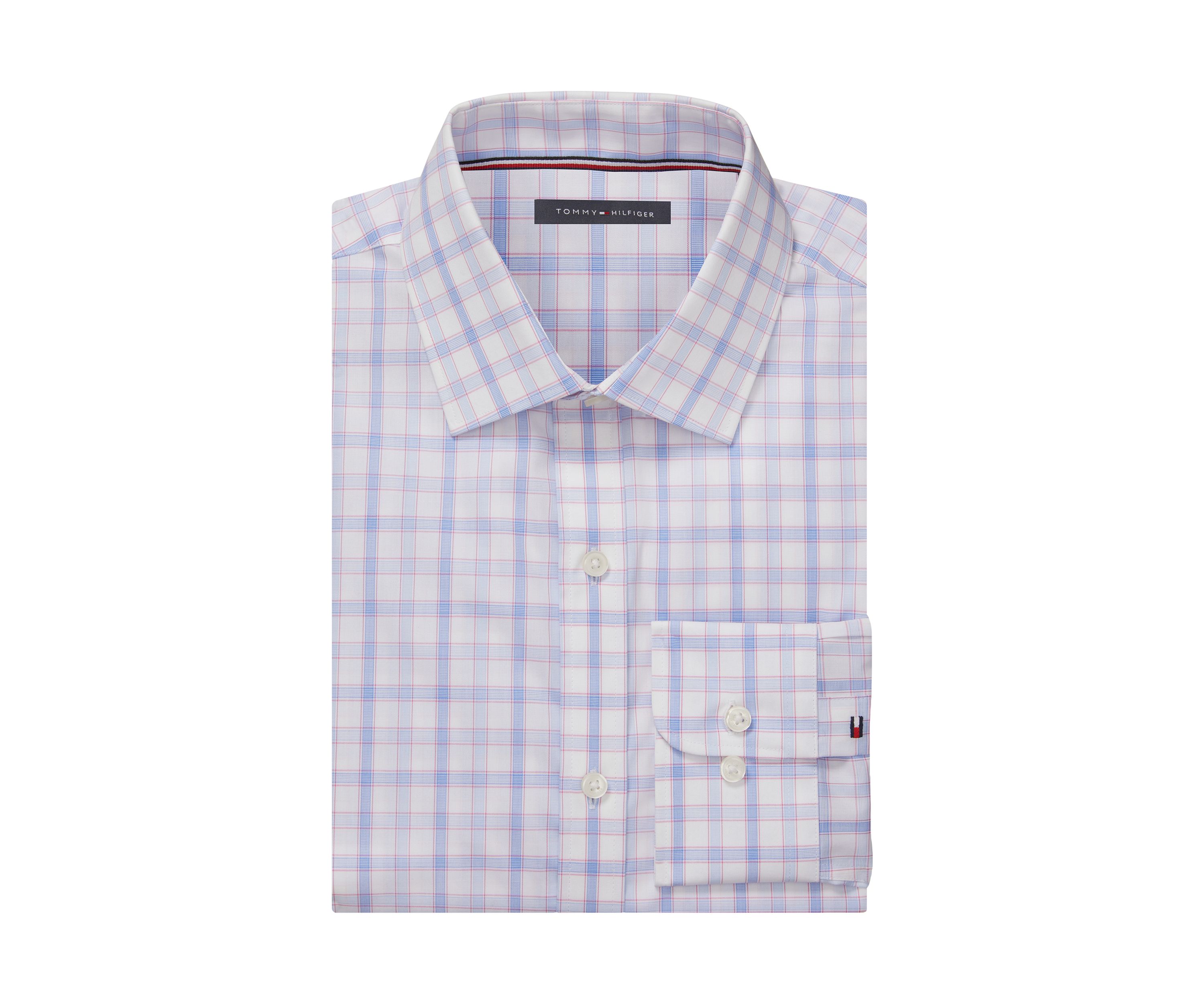 Mens TH Flex Slim Fit Twill Dress Shirt