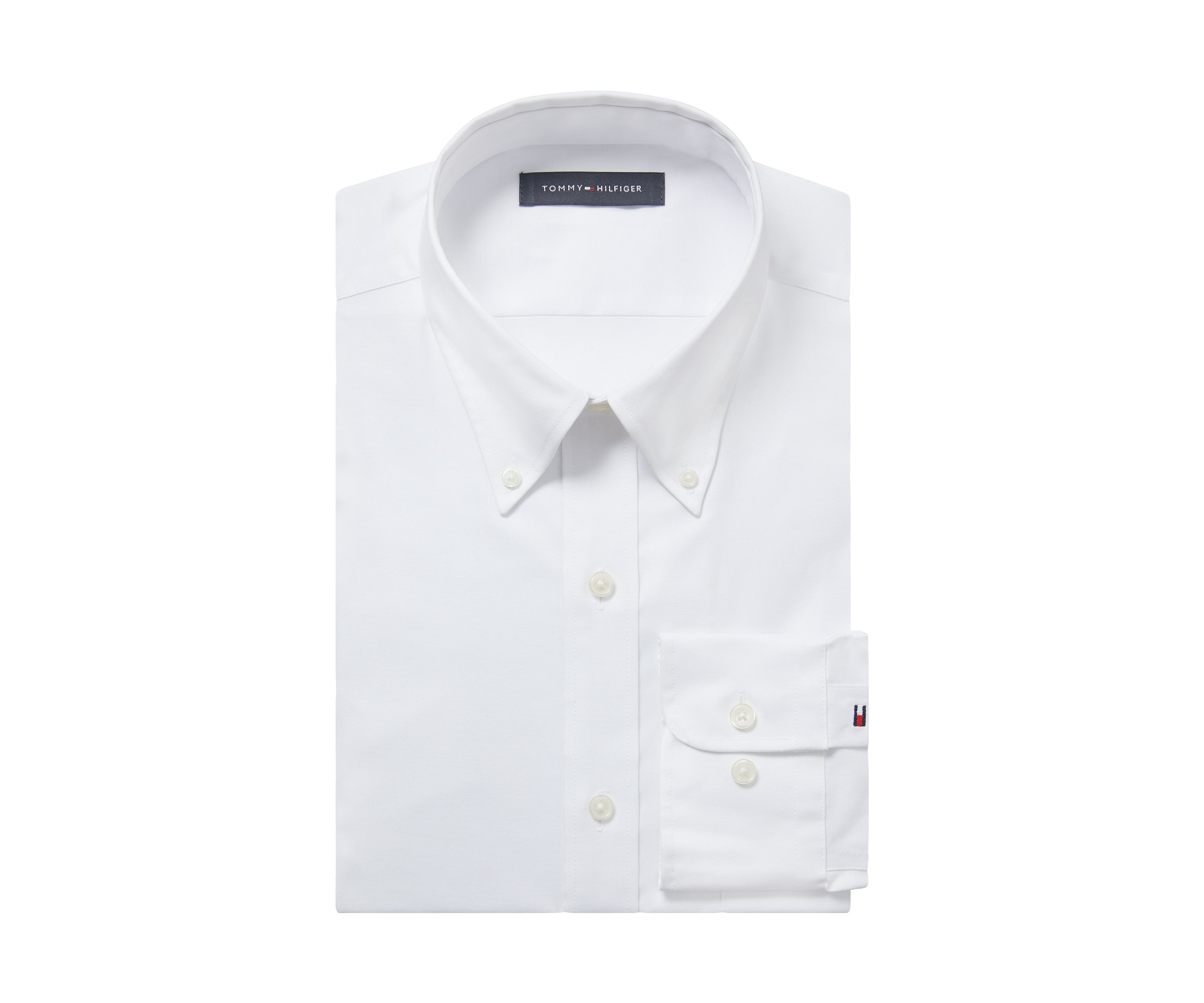 Mens TH Flex Regular Fit Pinpoint Dress Shirt