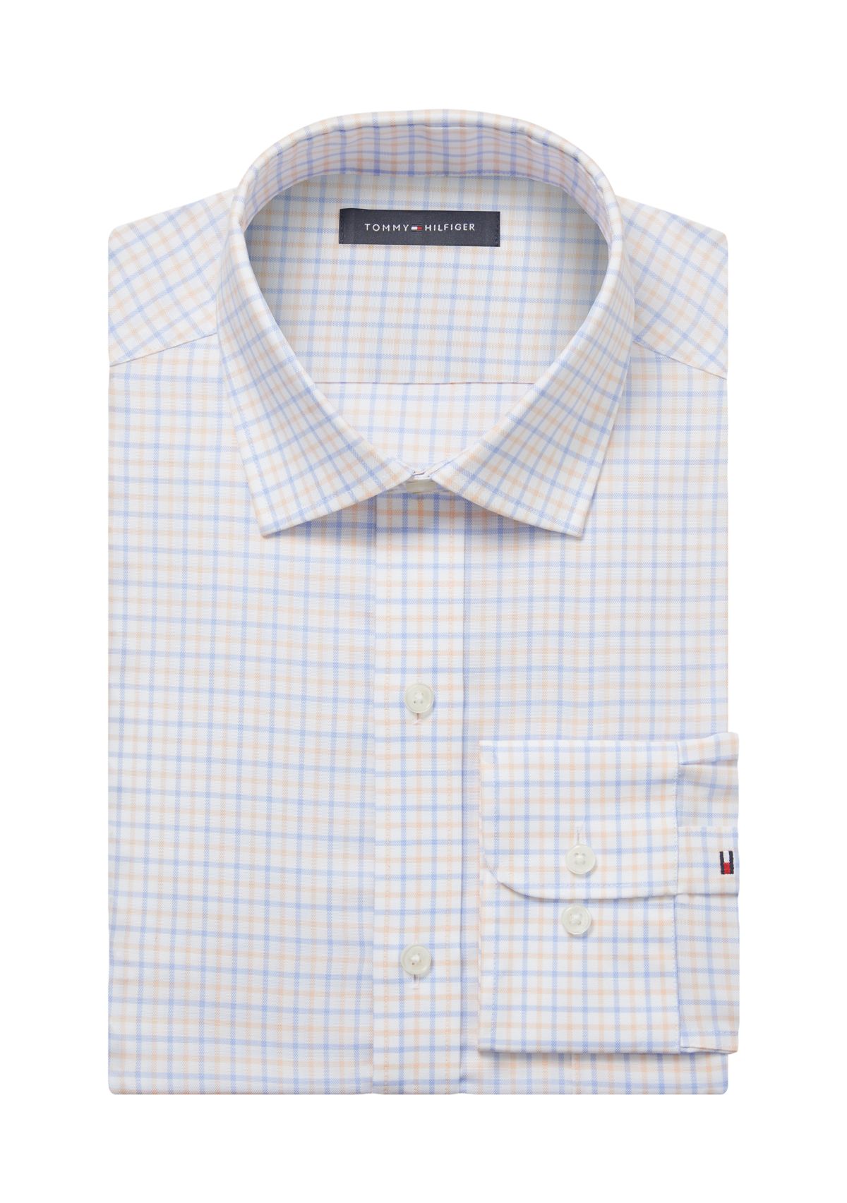 Mens TH Flex Regular Fit Pinpoint Dress Shirt