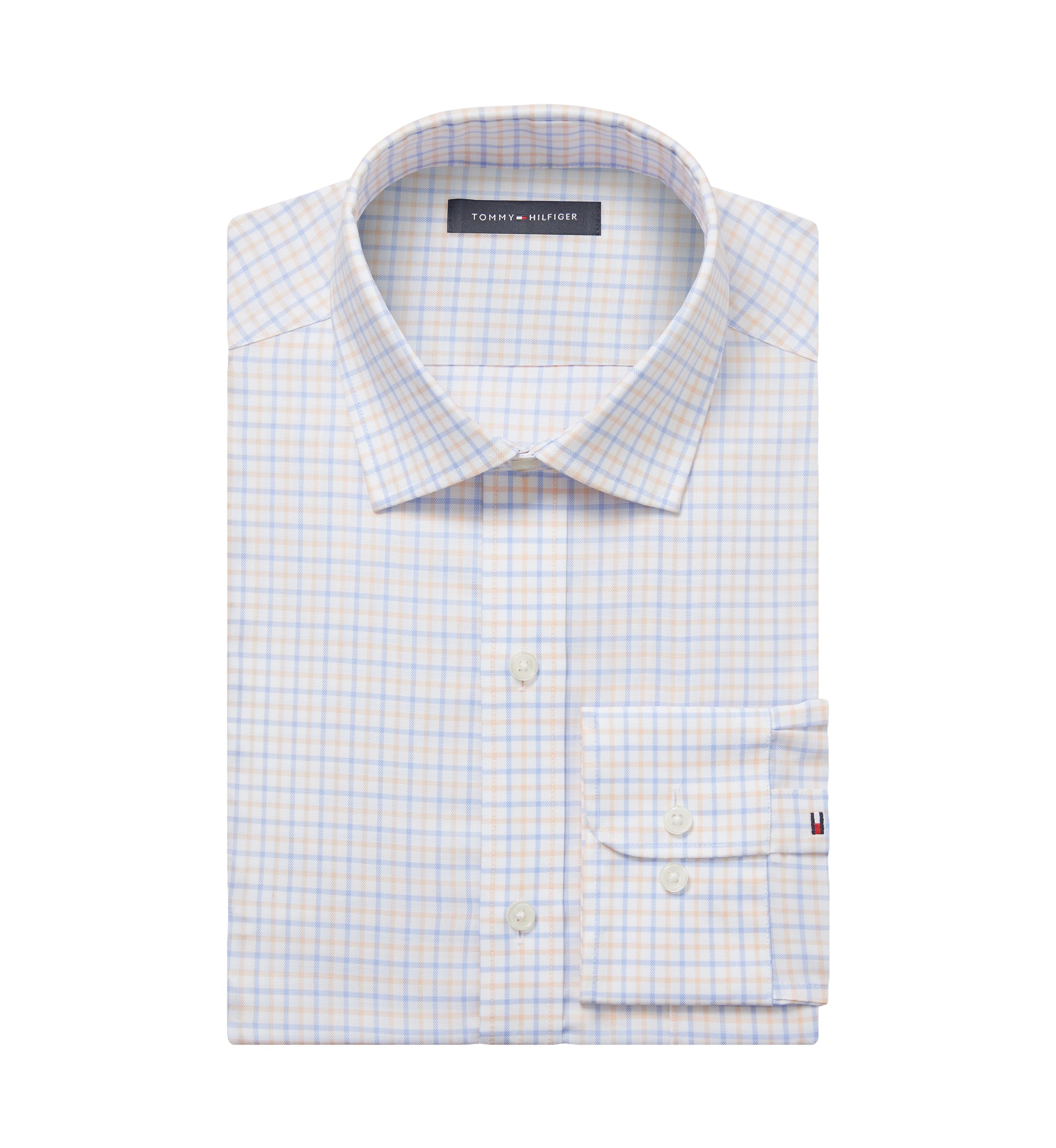 Mens TH Flex Regular Fit Pinpoint Dress Shirt