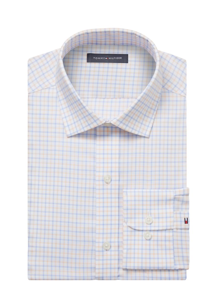 Mens TH Flex Regular Fit Pinpoint Dress Shirt