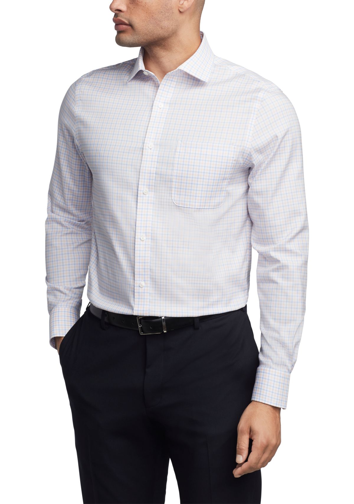 Mens TH Flex Regular Fit Pinpoint Dress Shirt