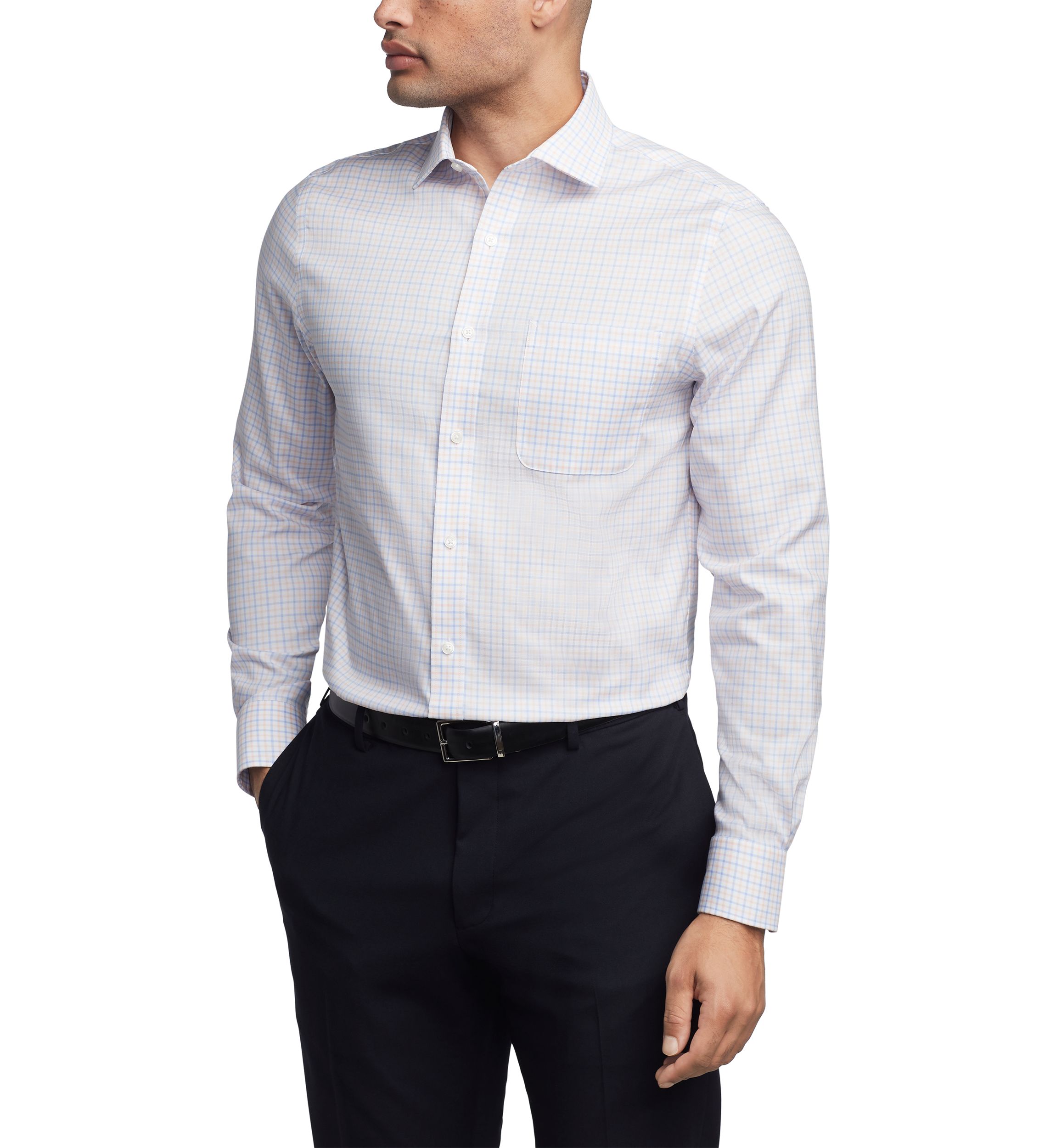 Mens TH Flex Regular Fit Pinpoint Dress Shirt