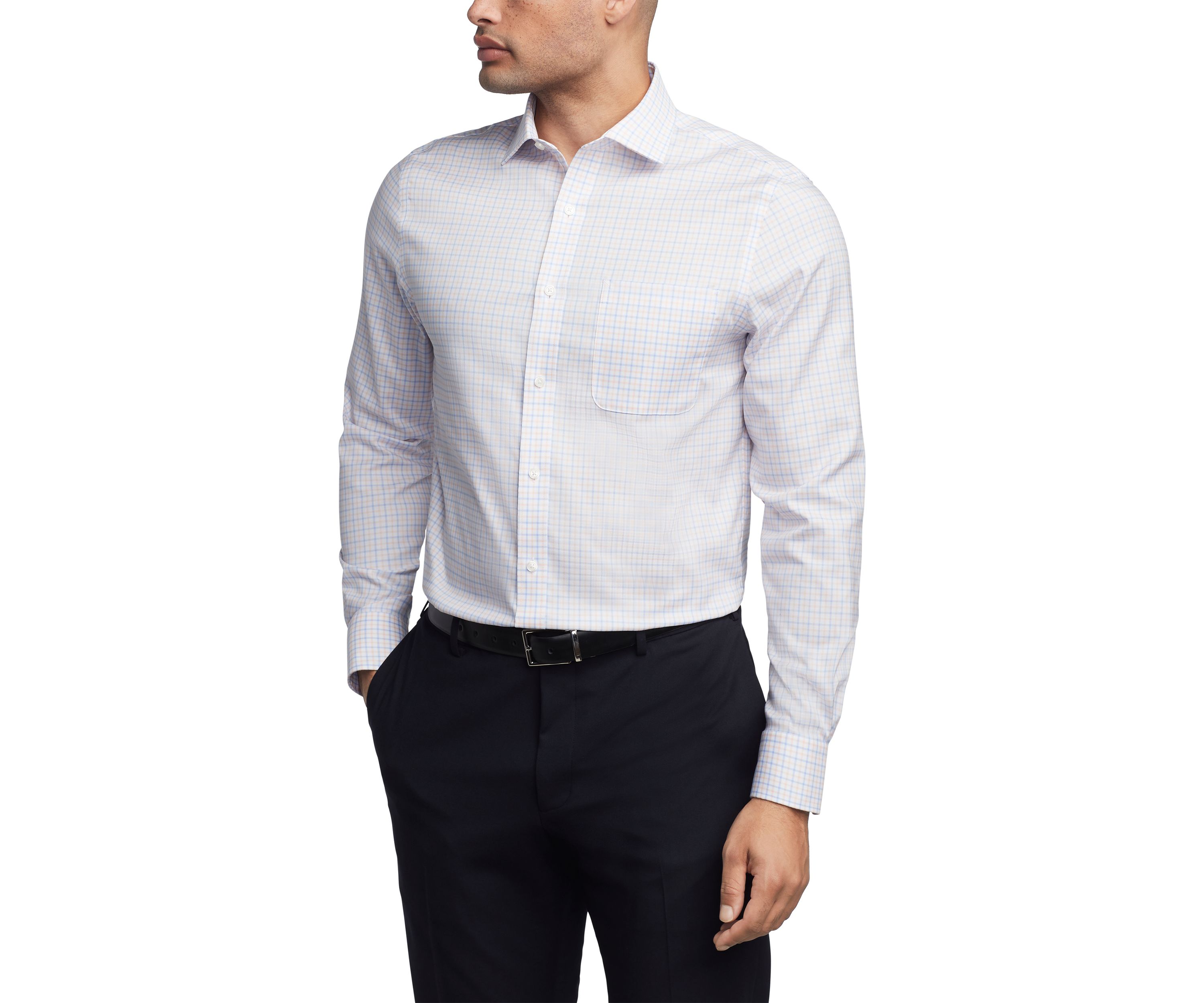 Mens TH Flex Regular Fit Pinpoint Dress Shirt