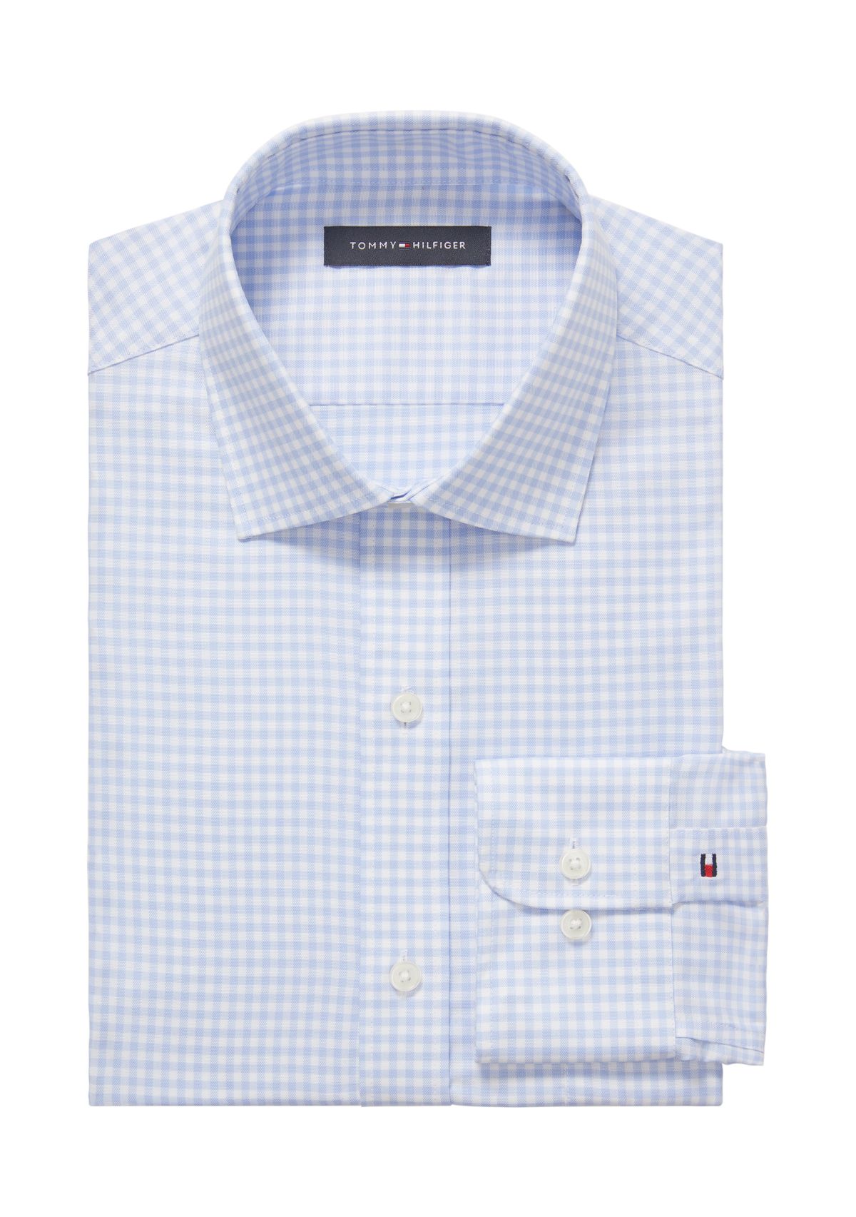 Mens TH Flex Regular Fit Pinpoint Dress Shirt