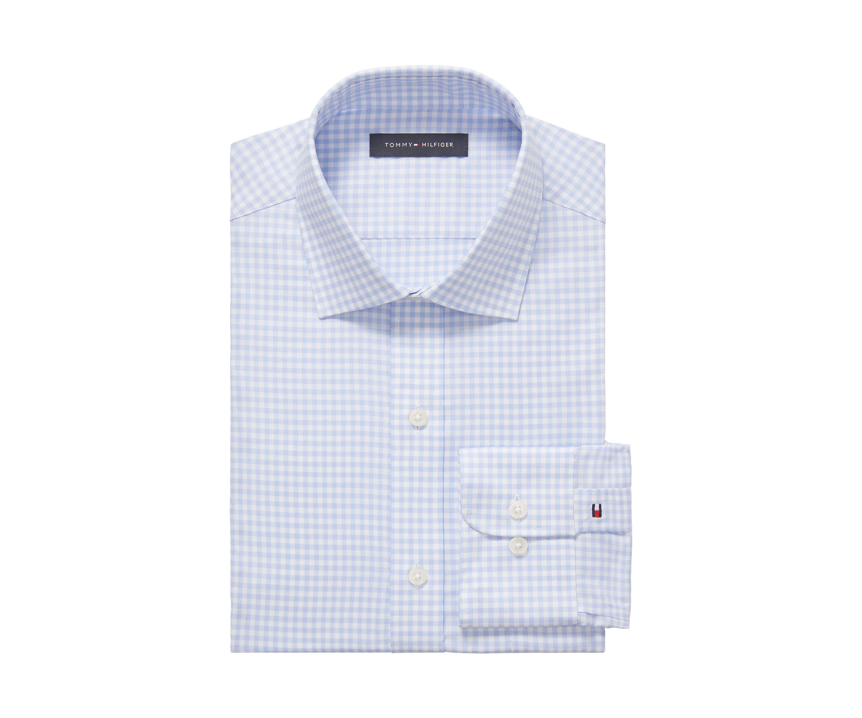 Mens TH Flex Regular Fit Pinpoint Dress Shirt
