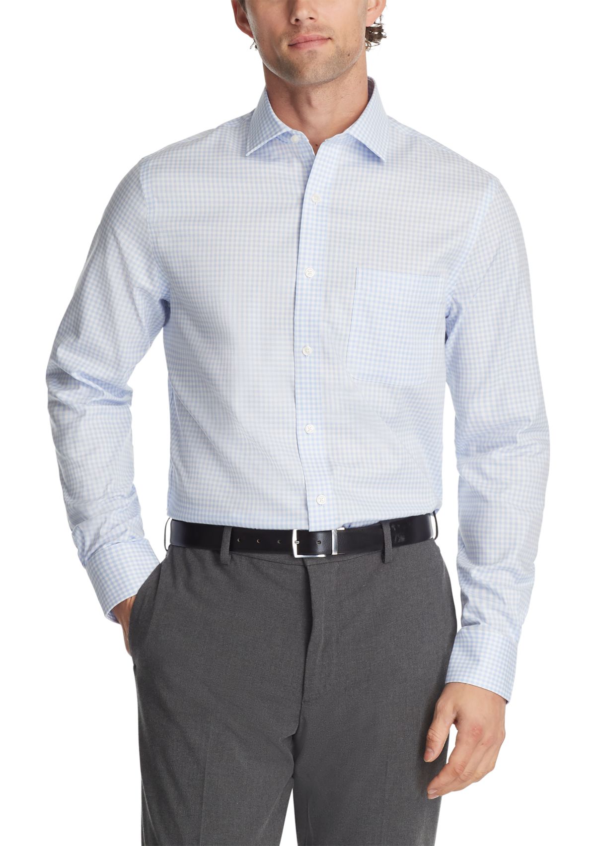 Mens TH Flex Regular Fit Pinpoint Dress Shirt