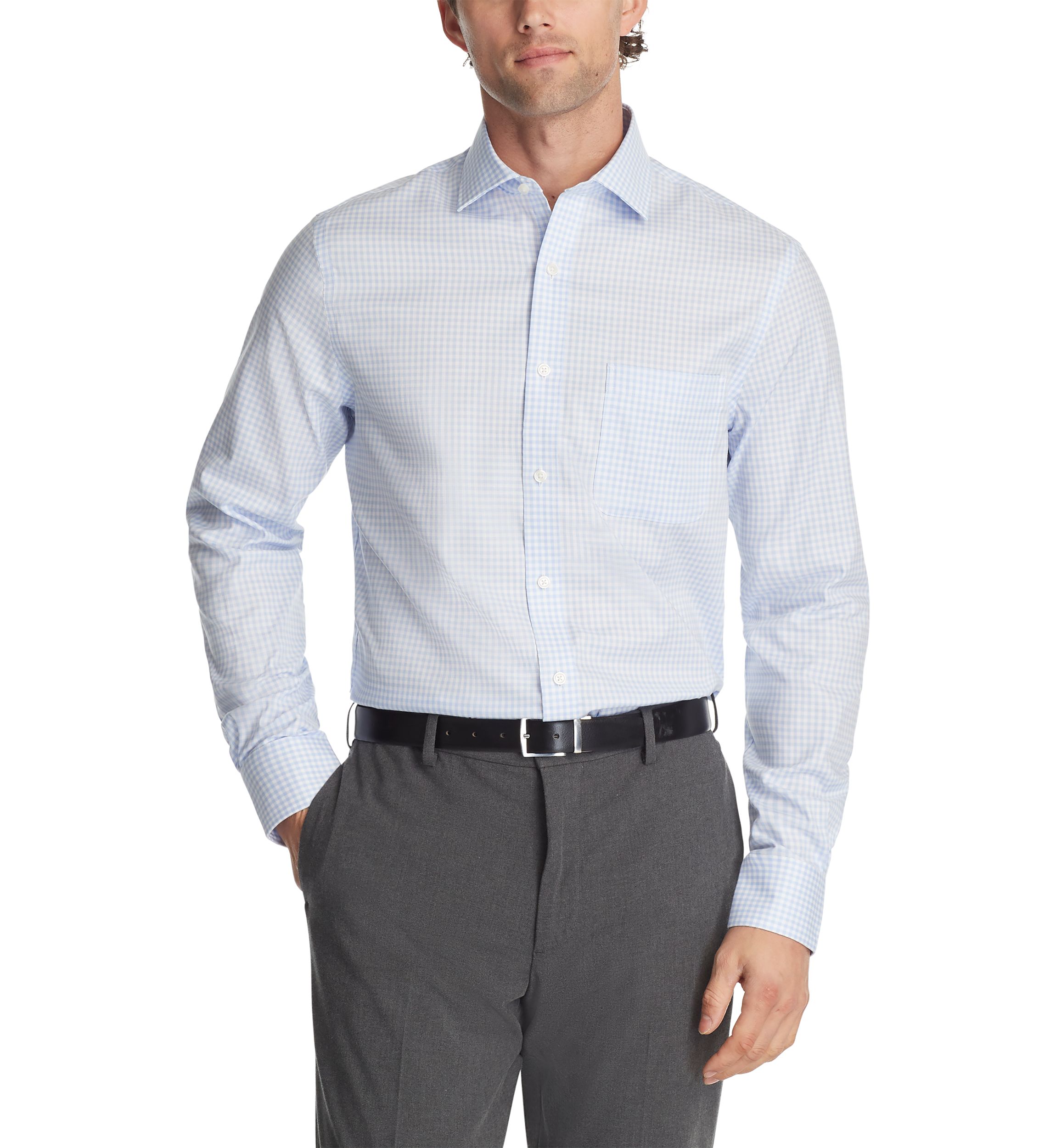 Mens TH Flex Regular Fit Pinpoint Dress Shirt
