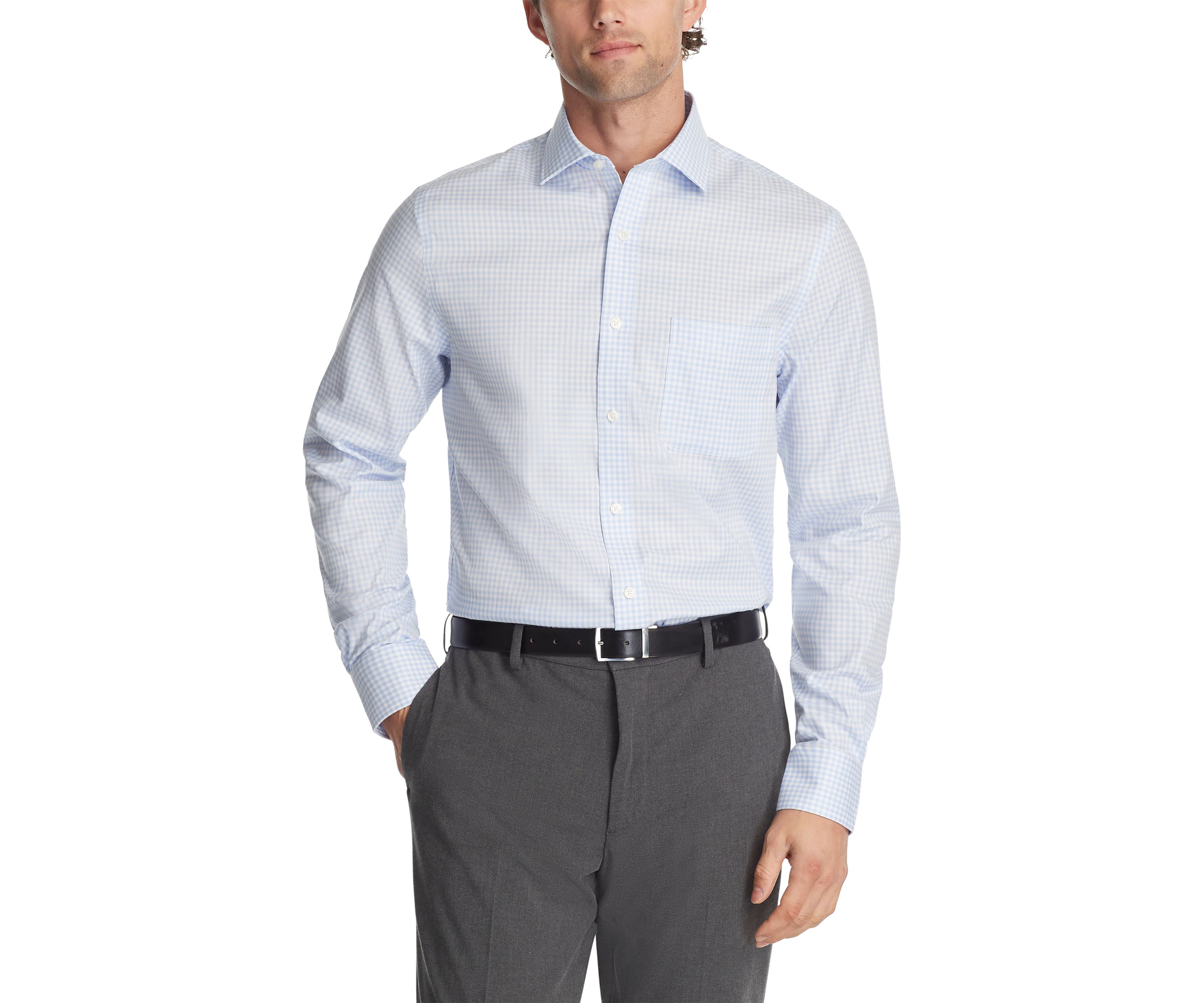 Mens TH Flex Regular Fit Pinpoint Dress Shirt