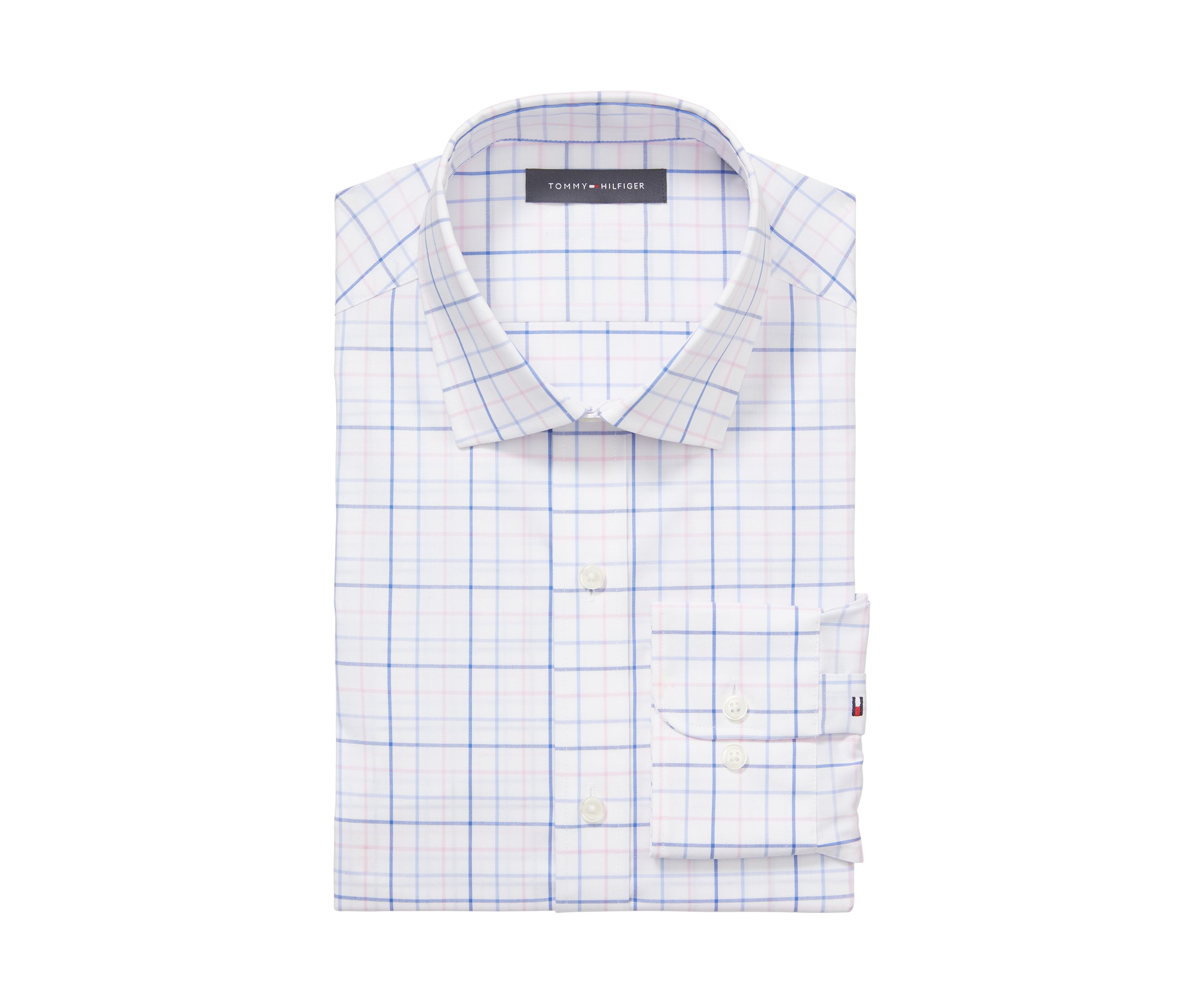Mens TH Flex Regular Fit Twill Dress Shirt