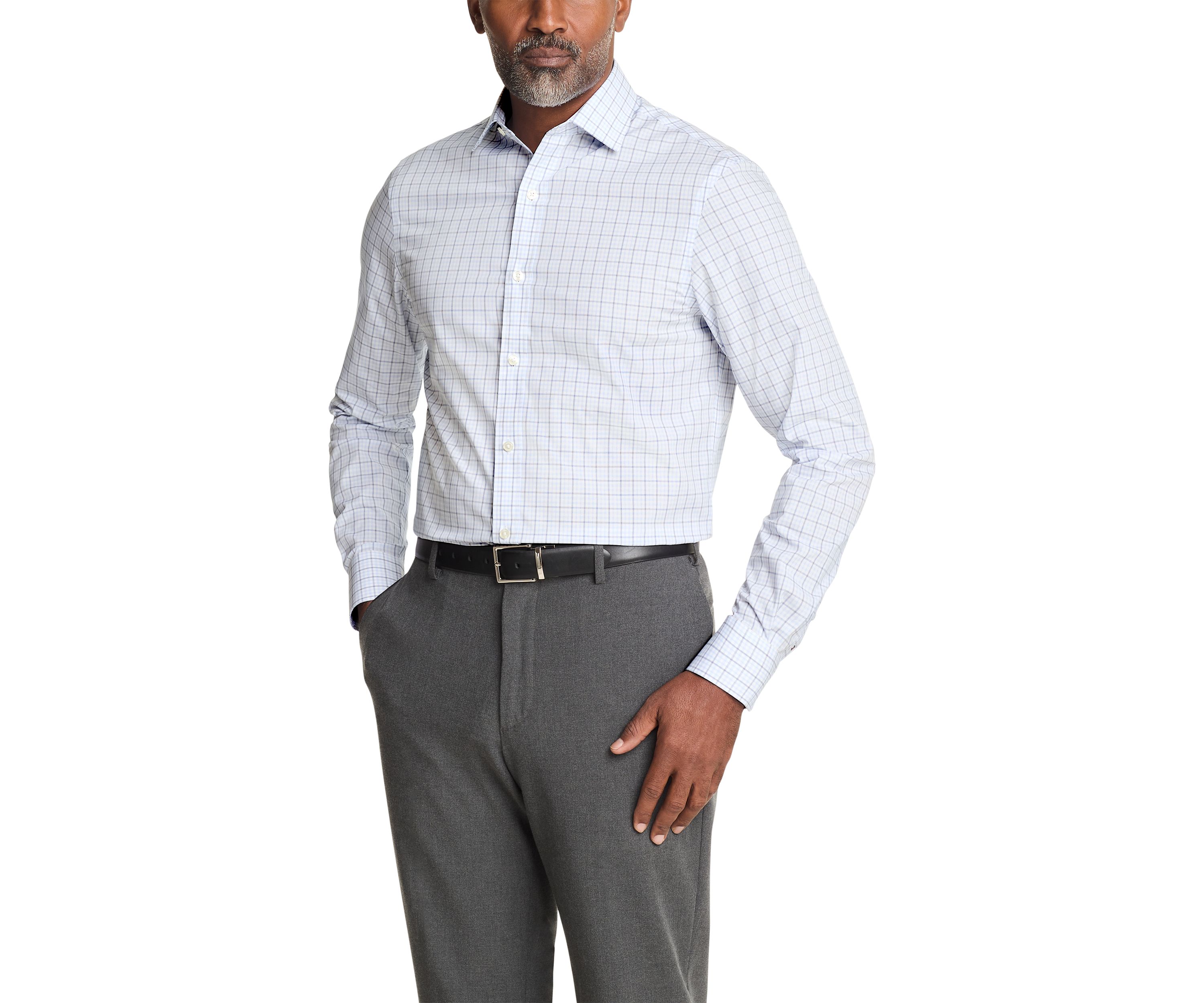 Flex Regular Fit Wrinkle Free Stretch Twill Dress Shirt