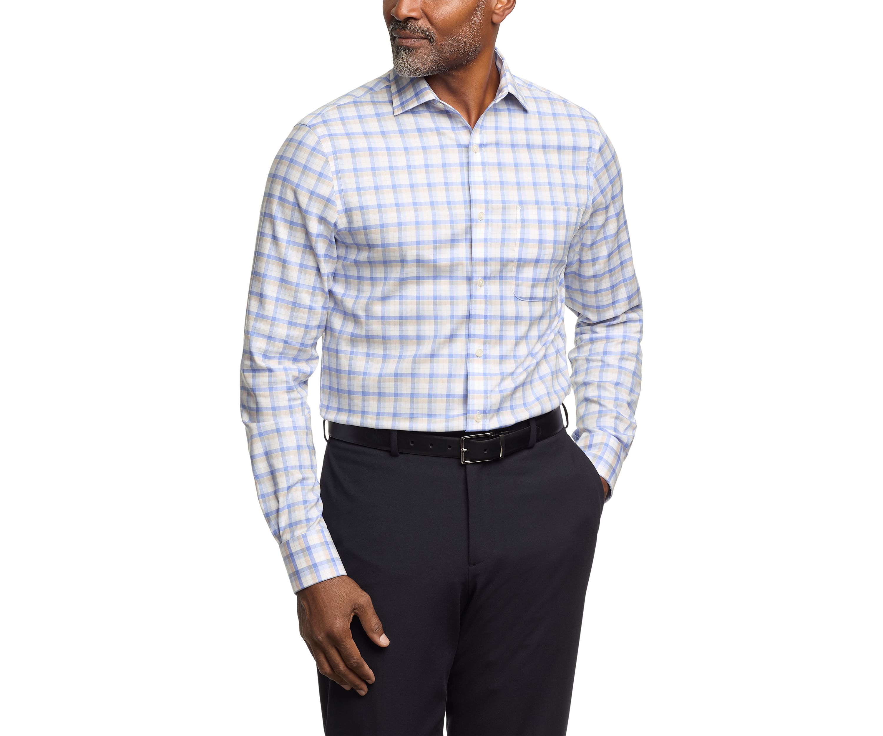  Flex Regular Fit Wrinkle Free Stretch Twill Dress Shirt