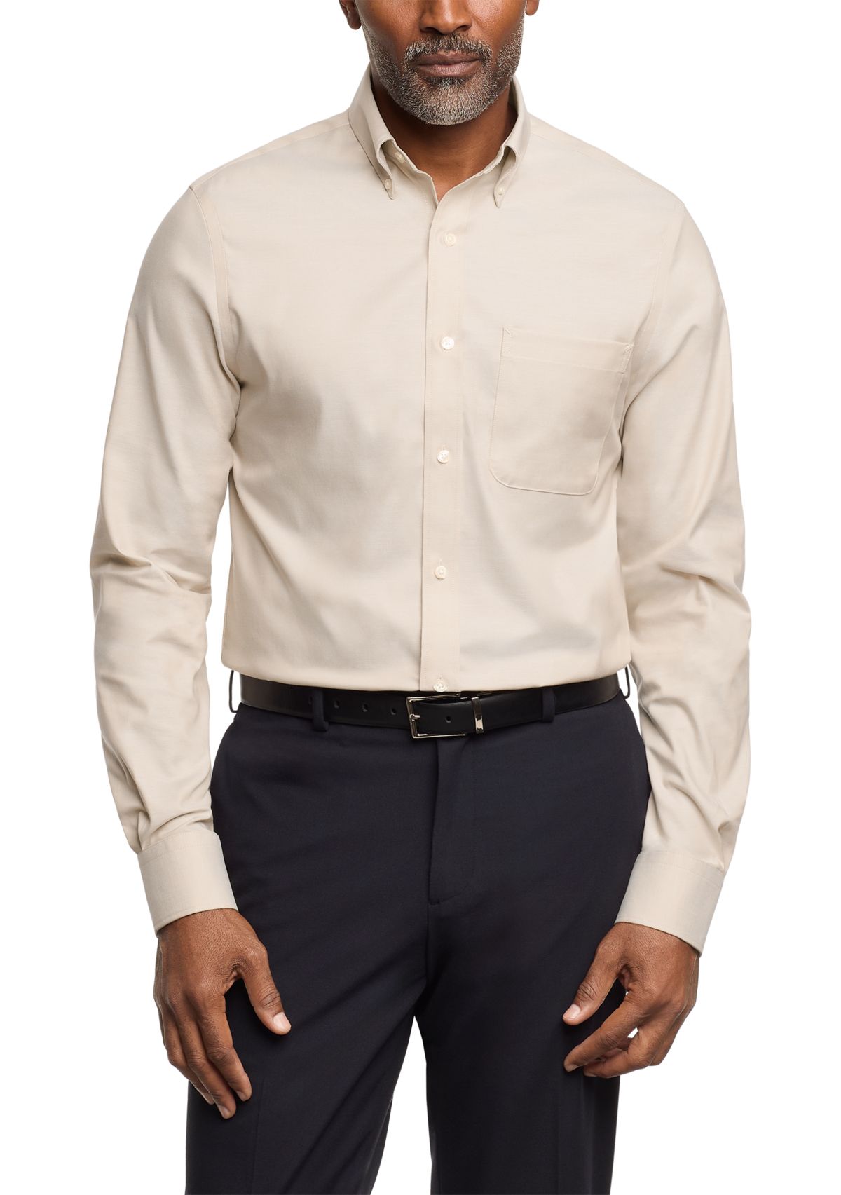 Flex Regular Fit Wrinkle Free Stretch Twill Dress Shirt