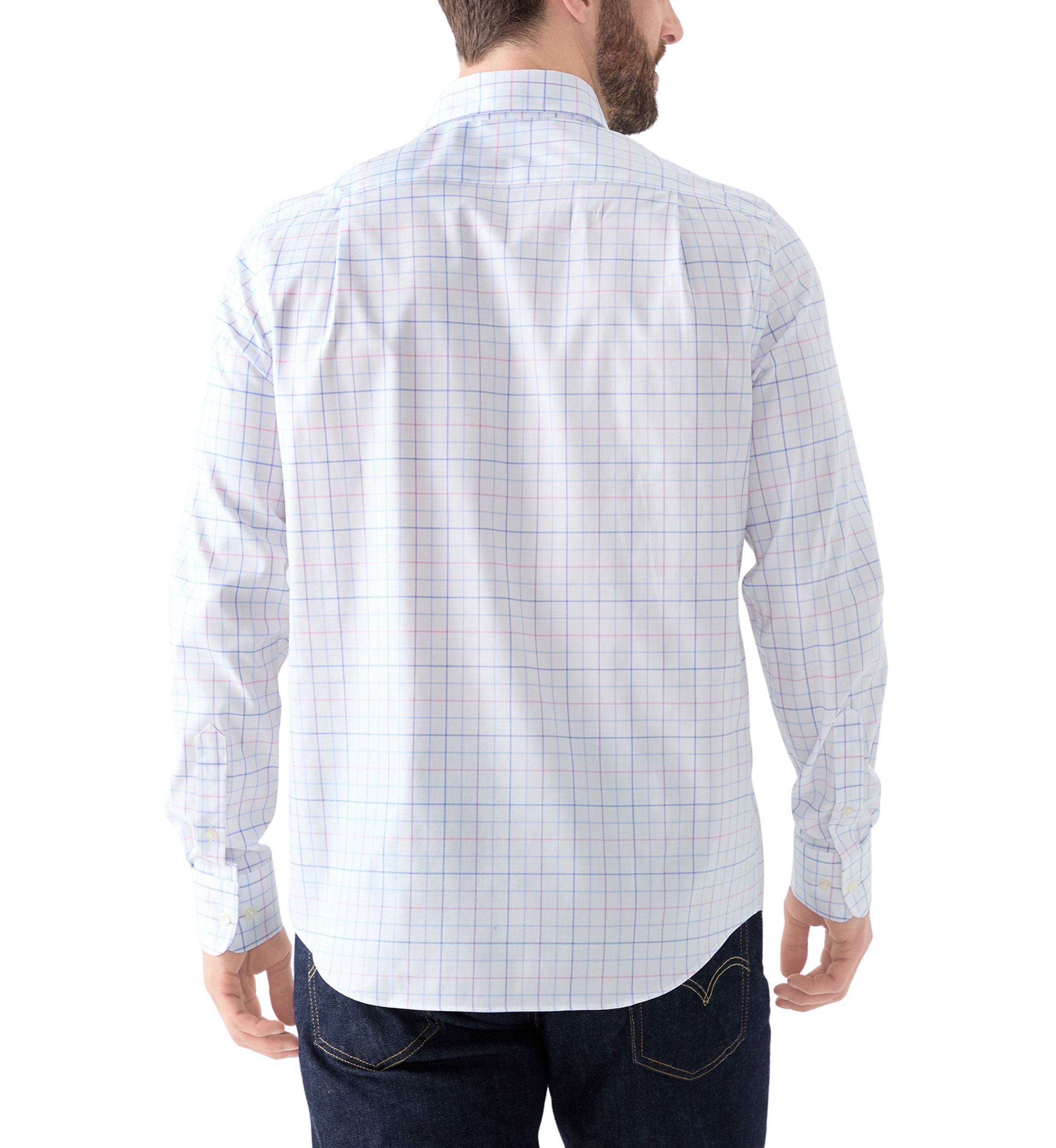 Multicolored Windowpane Printed Button Down Shirt