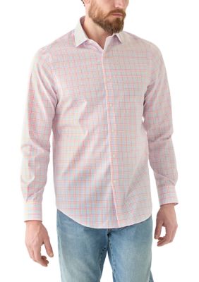 Tommy Hilfiger Men's Flex Pinpoint Regular Fit Dress Shirt, Pink, 18 34/35