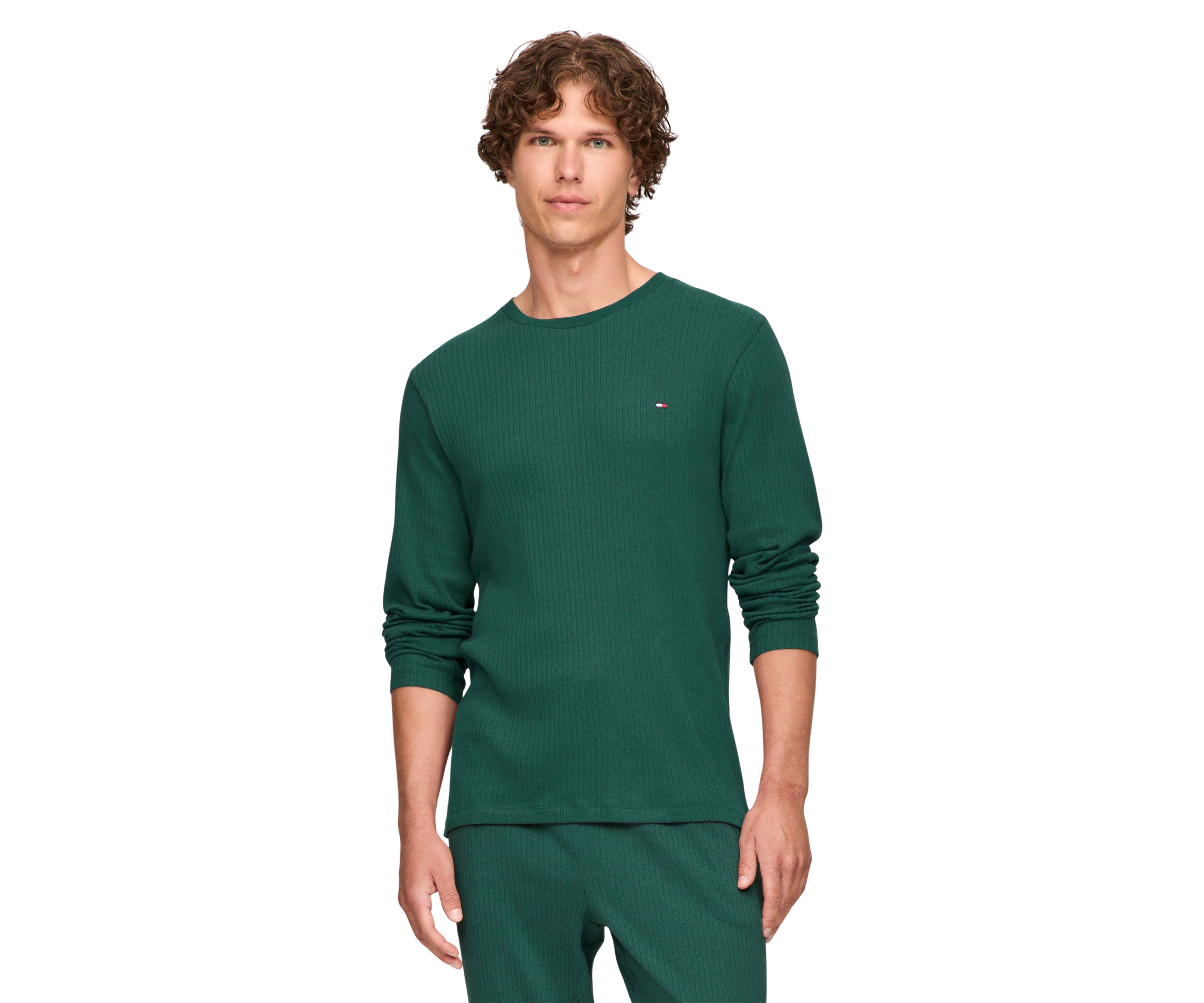 Sueded Rib Sleep Crew Neck Shirt