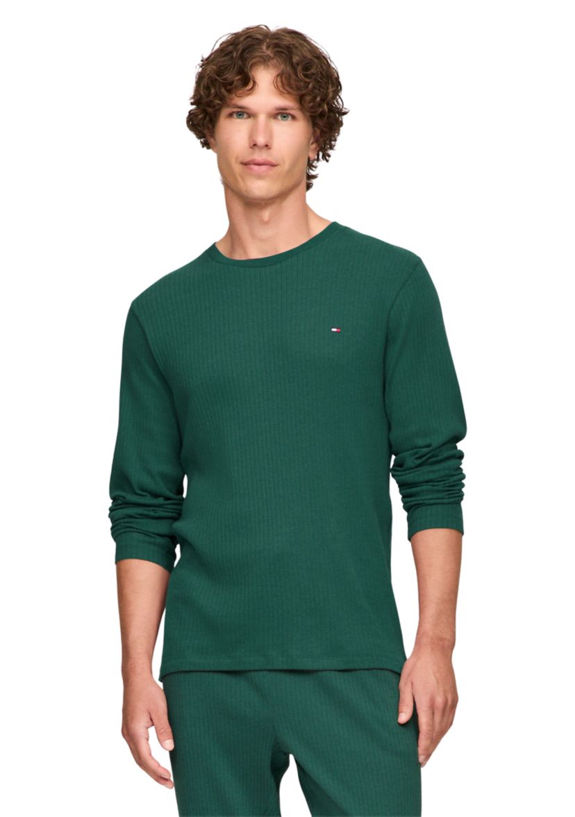 Sueded Rib Sleep Crew Neck Shirt