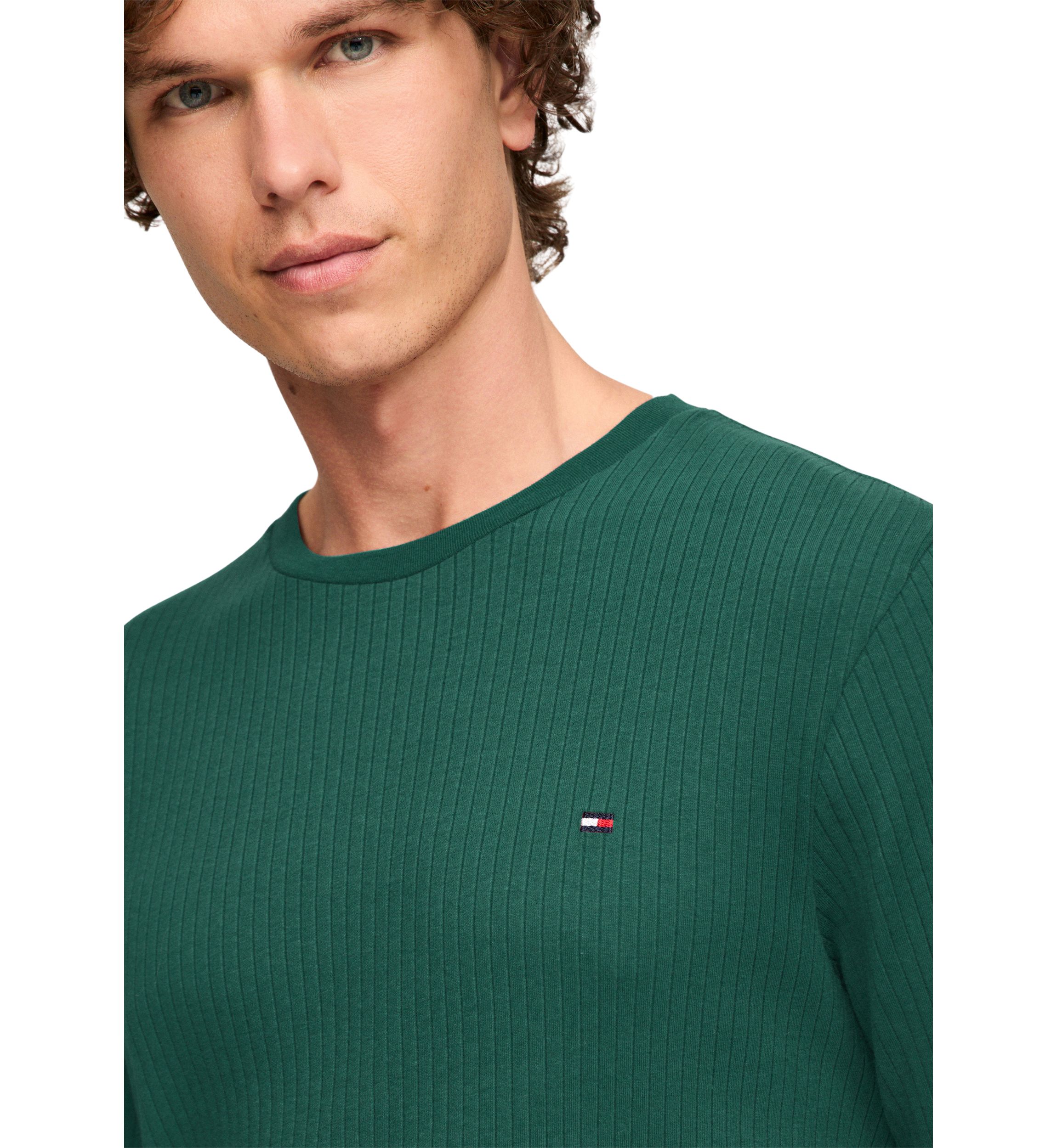 Sueded Rib Sleep Crew Neck Shirt