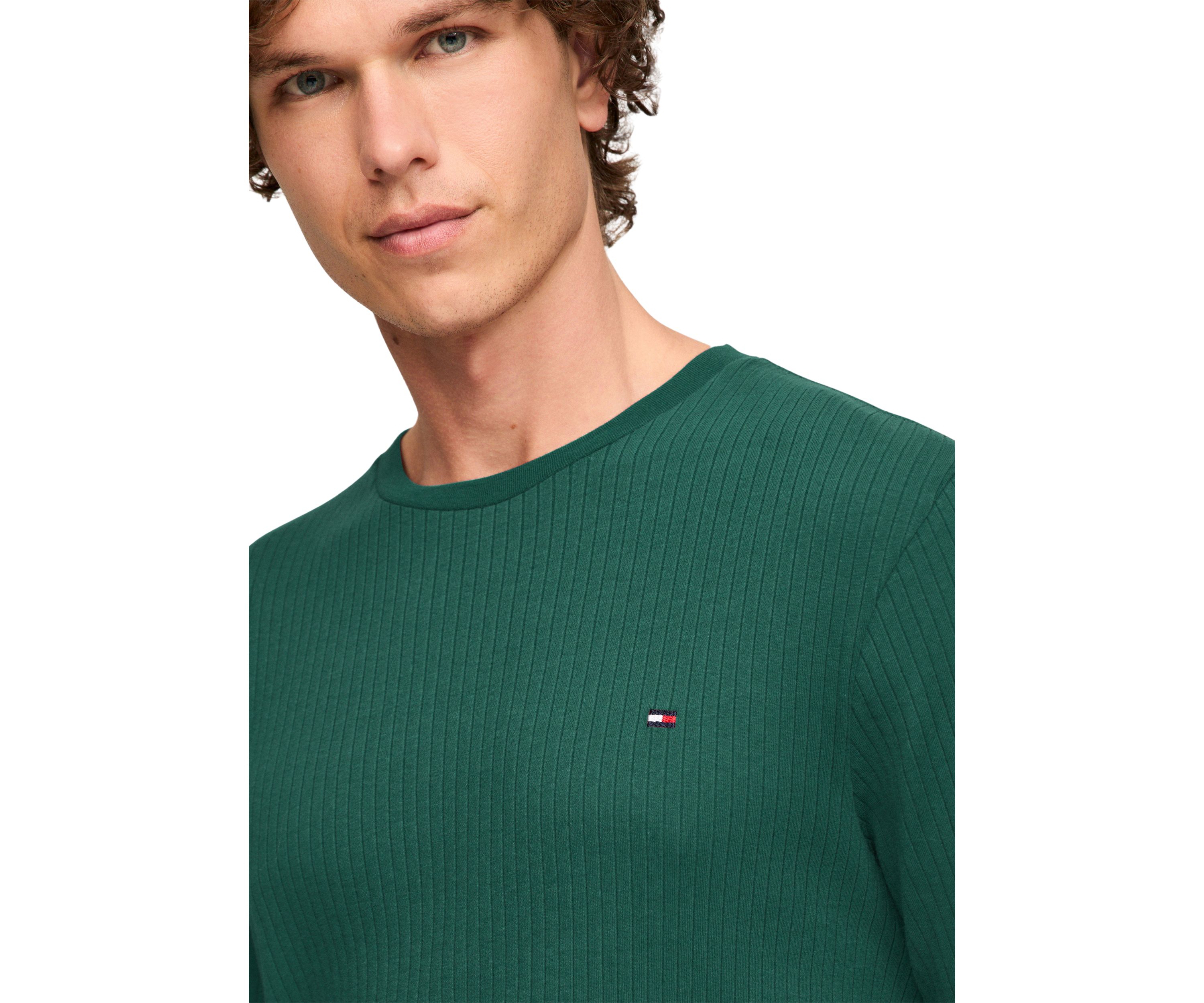 Sueded Rib Sleep Crew Neck Shirt