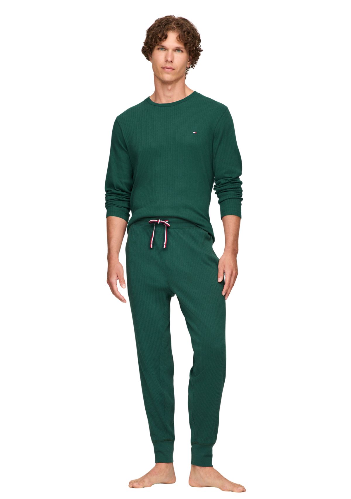 Sueded Rib Sleep Crew Neck Shirt