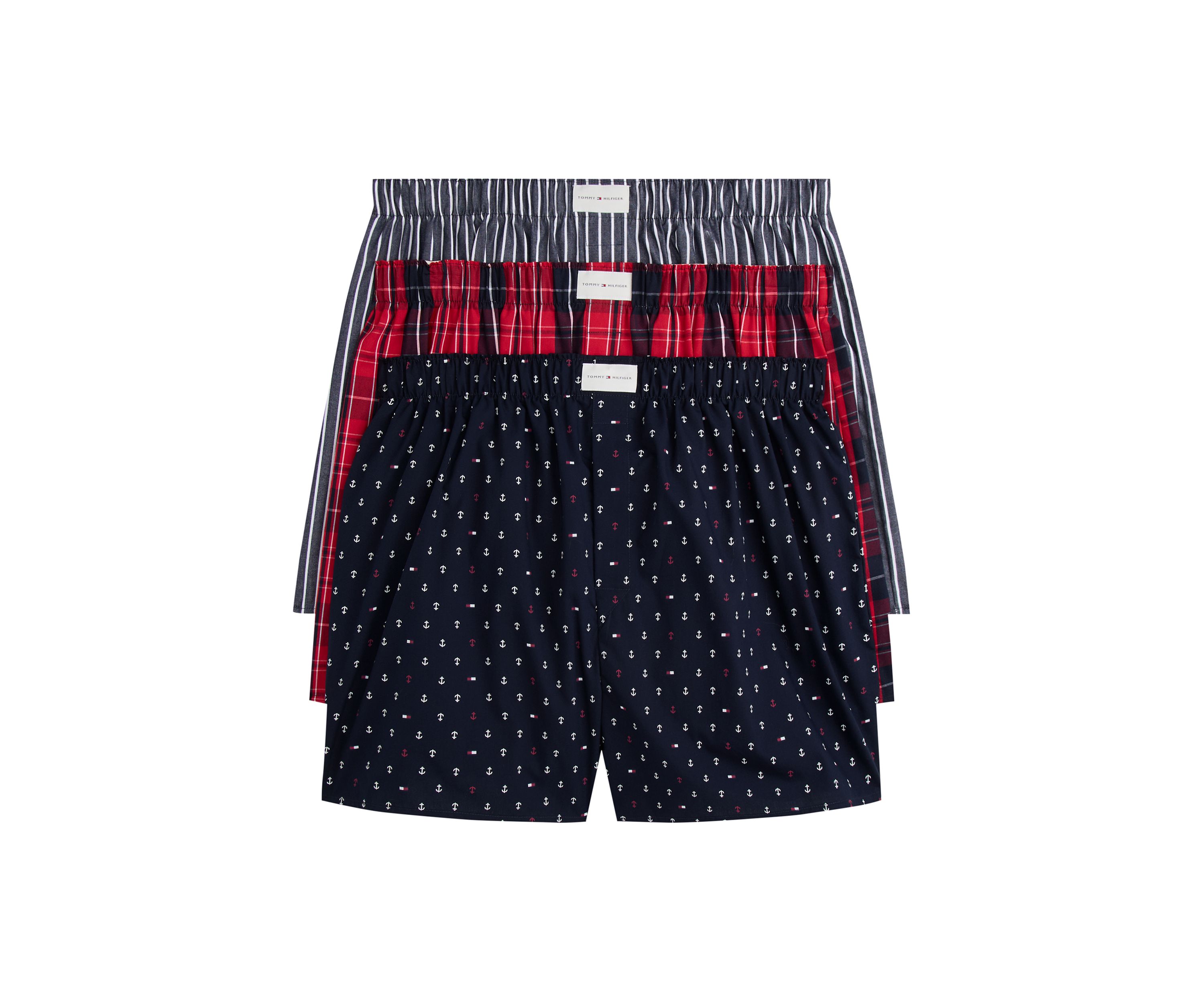 100% Cotton Classics Woven Boxers - 3-Pack 