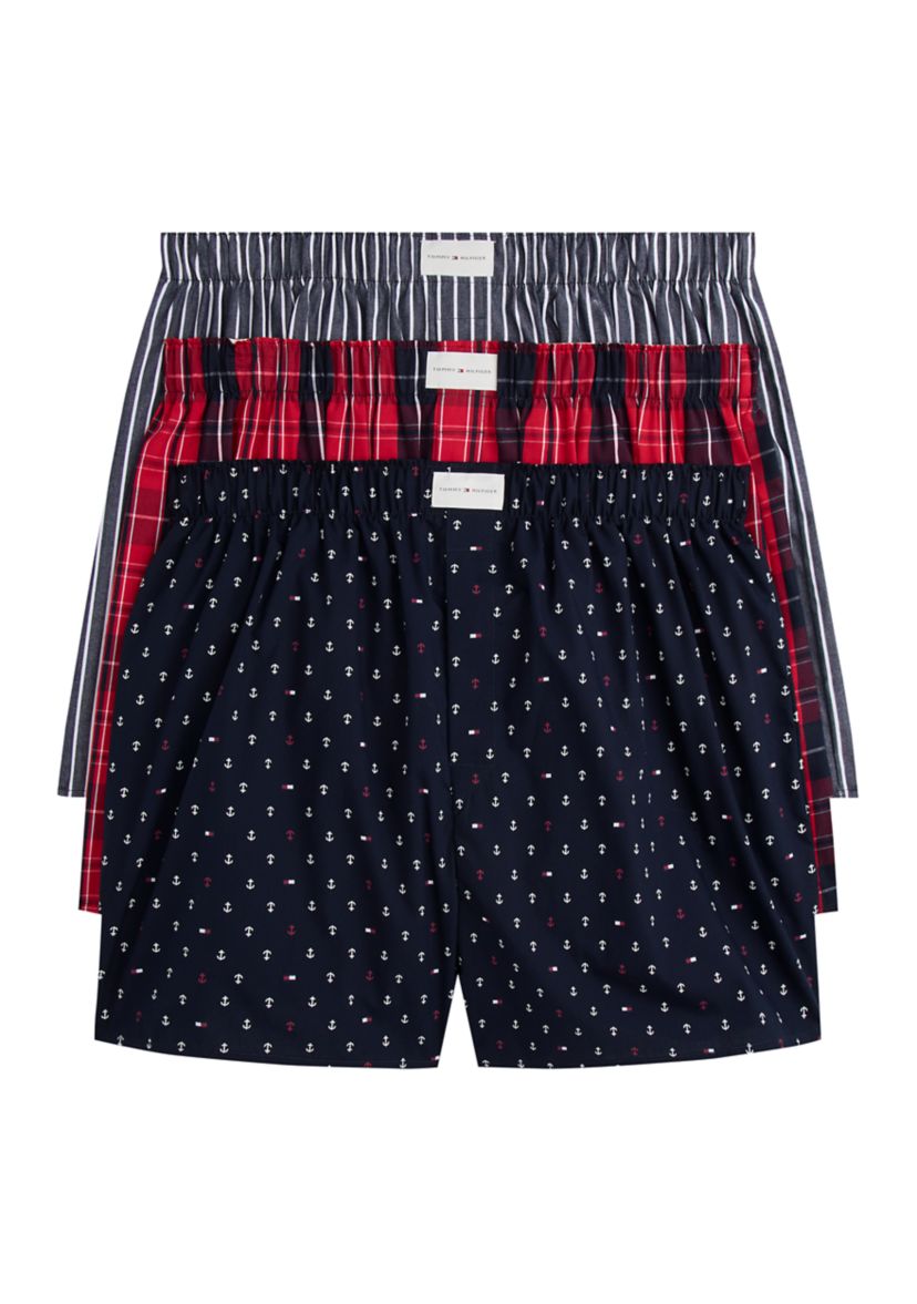 100% Cotton Classics Woven Boxers - 3-Pack 